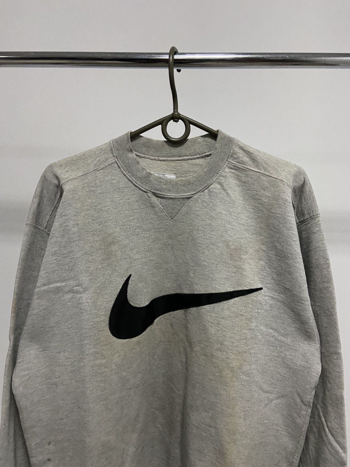 Nike × Vintage Nike Sweatshirt big swoosh Logo Vintage 90s Size US S / EU 44-46 / 1 - 2 Thumbnail