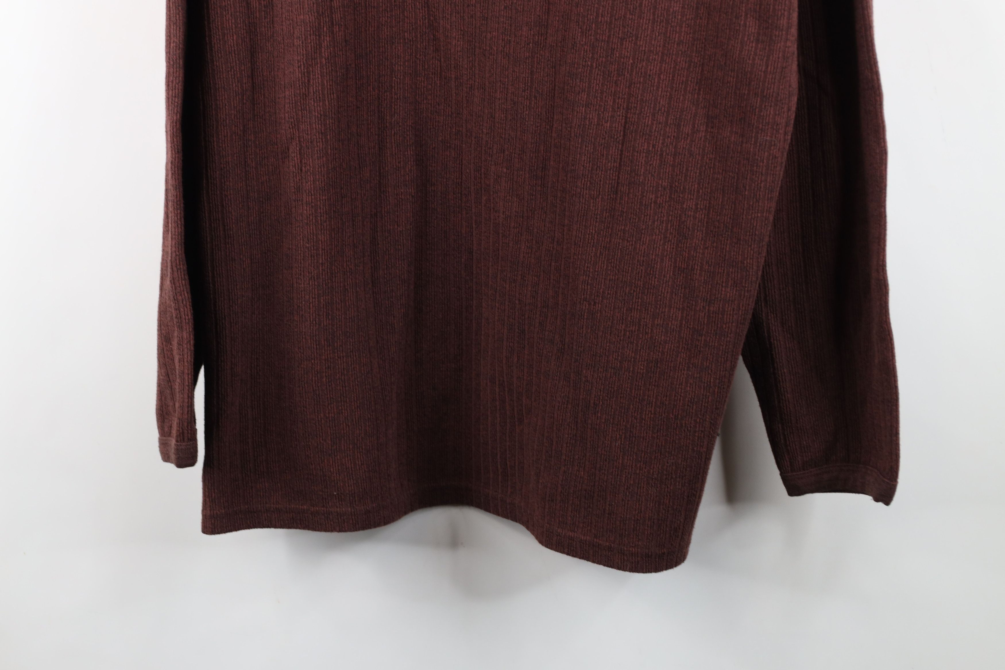 Vintage Vintage 90s Streetwear Blank Ribbed Knit Long Sleeve T-Shirt Size US L / EU 52-54 / 3 - 3 Thumbnail
