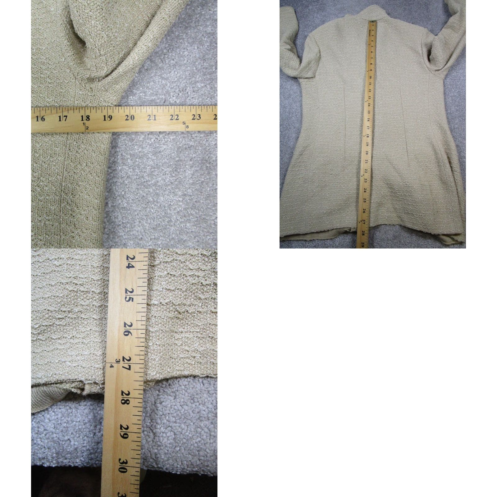 St. John ST.John Collection Jacket Womens 12 Beige Knit Wool Regular Long Sleeve Button Mid-Length Size XL / US 12-14 / IT 48-50 - 8 Thumbnail