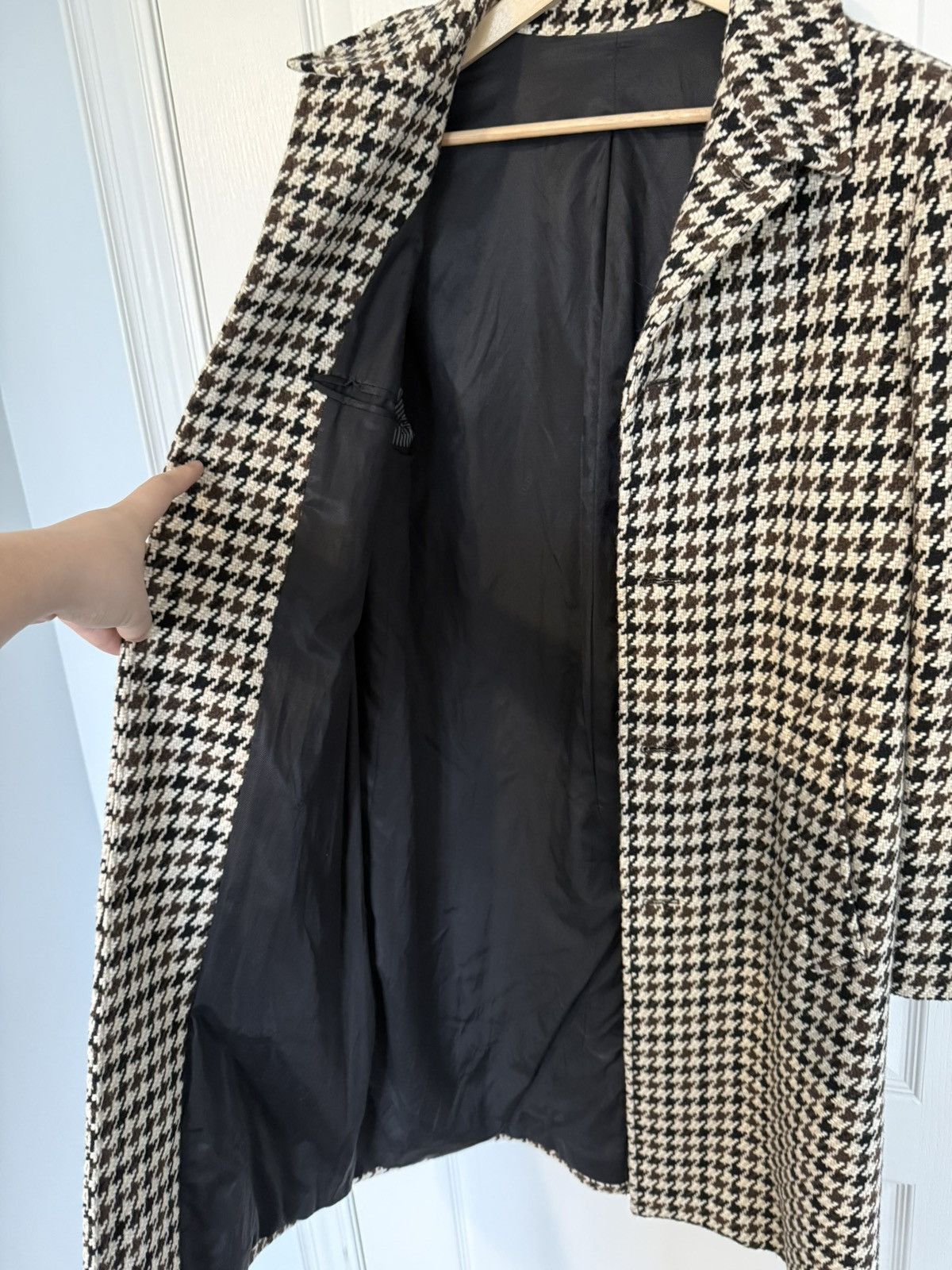 AMI Ami Houndstooth Long Coat Size US M / EU 48-50 / 2 - 4 Thumbnail