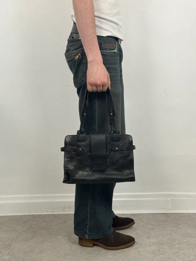 Jean Paul Gaultier 2000s Jean Paul Gaultier Black Handle Leather Bag Size ONE SIZE - 2 Thumbnail