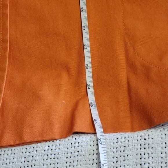 Designer Apostrophe Spandex Orange Belted Full Button Sz. XL Lined Ja Size XL / US 12-14 / IT 48-50 - 11 Thumbnail