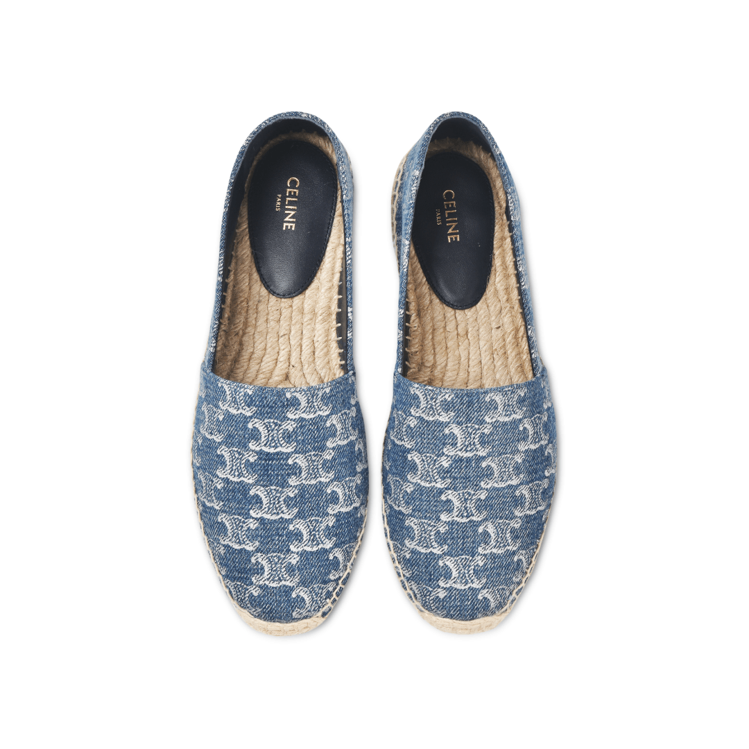 Celine o1bcso1str1225 358322309C Denim Espadrilles in Blue / Silver Size US 8 / IT 38 - 3 Thumbnail