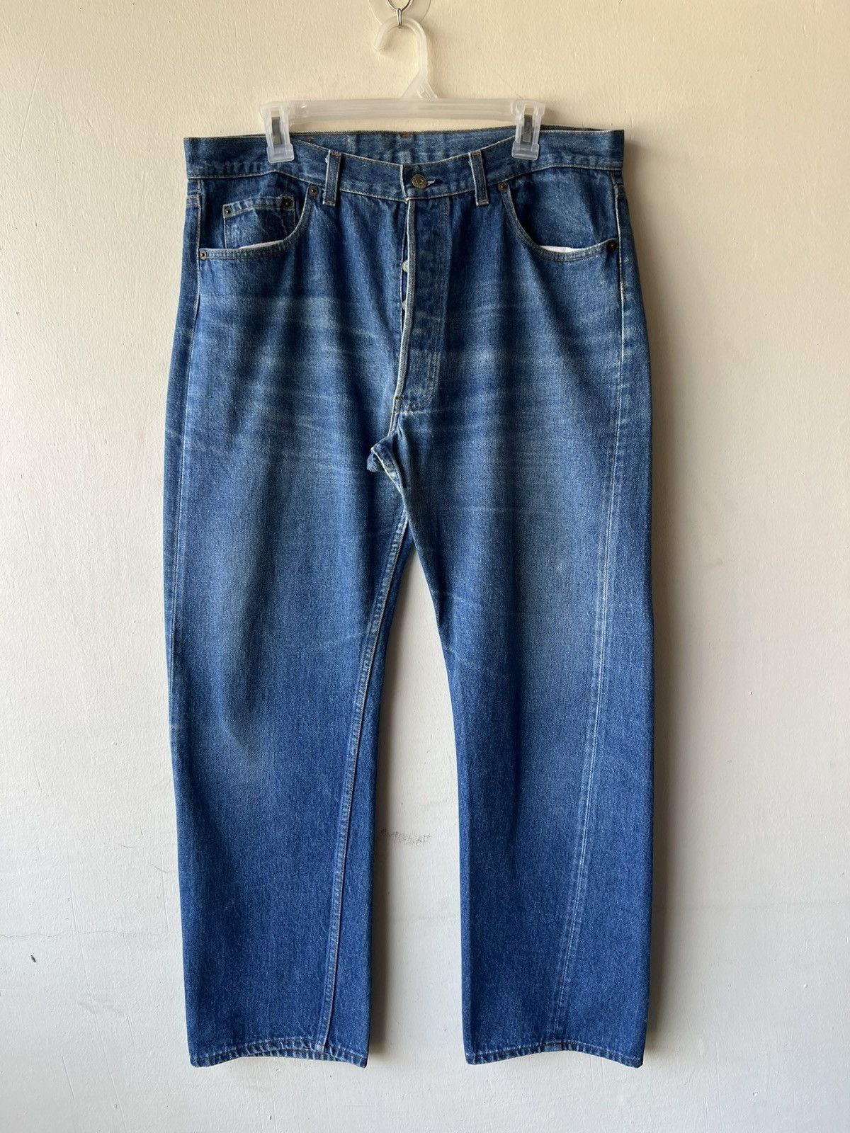 Levi's Vintage 1980s Levi’s 501 Fade Blue Denim Jeans Made in Usa Size US 37 - 2 Thumbnail
