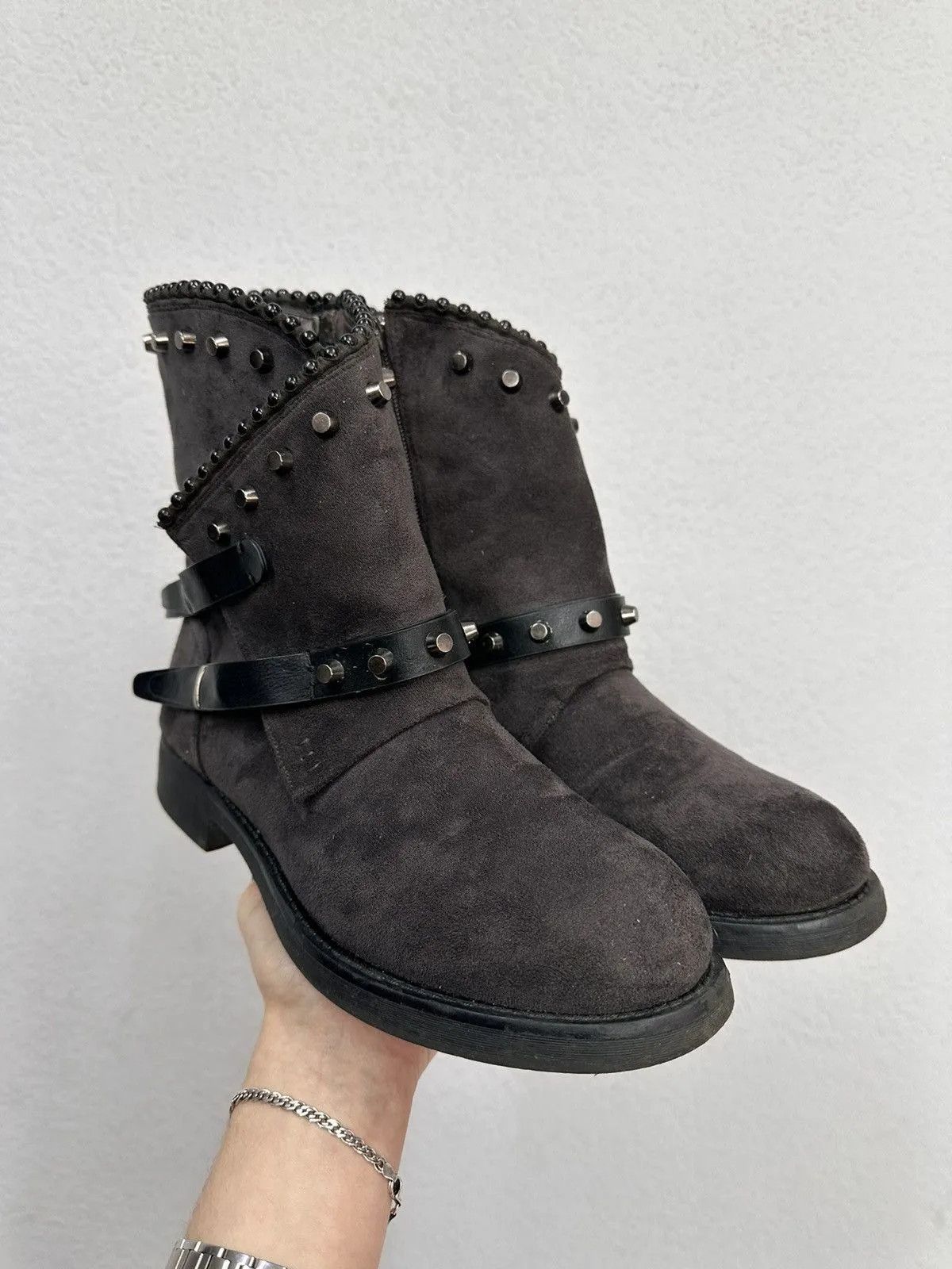 Hedi Slimane Vintage Leather Boots Avant Garde AS 98 Rick Owens Ankle Y2K Size US 7 / EU 40 - 2 Thumbnail