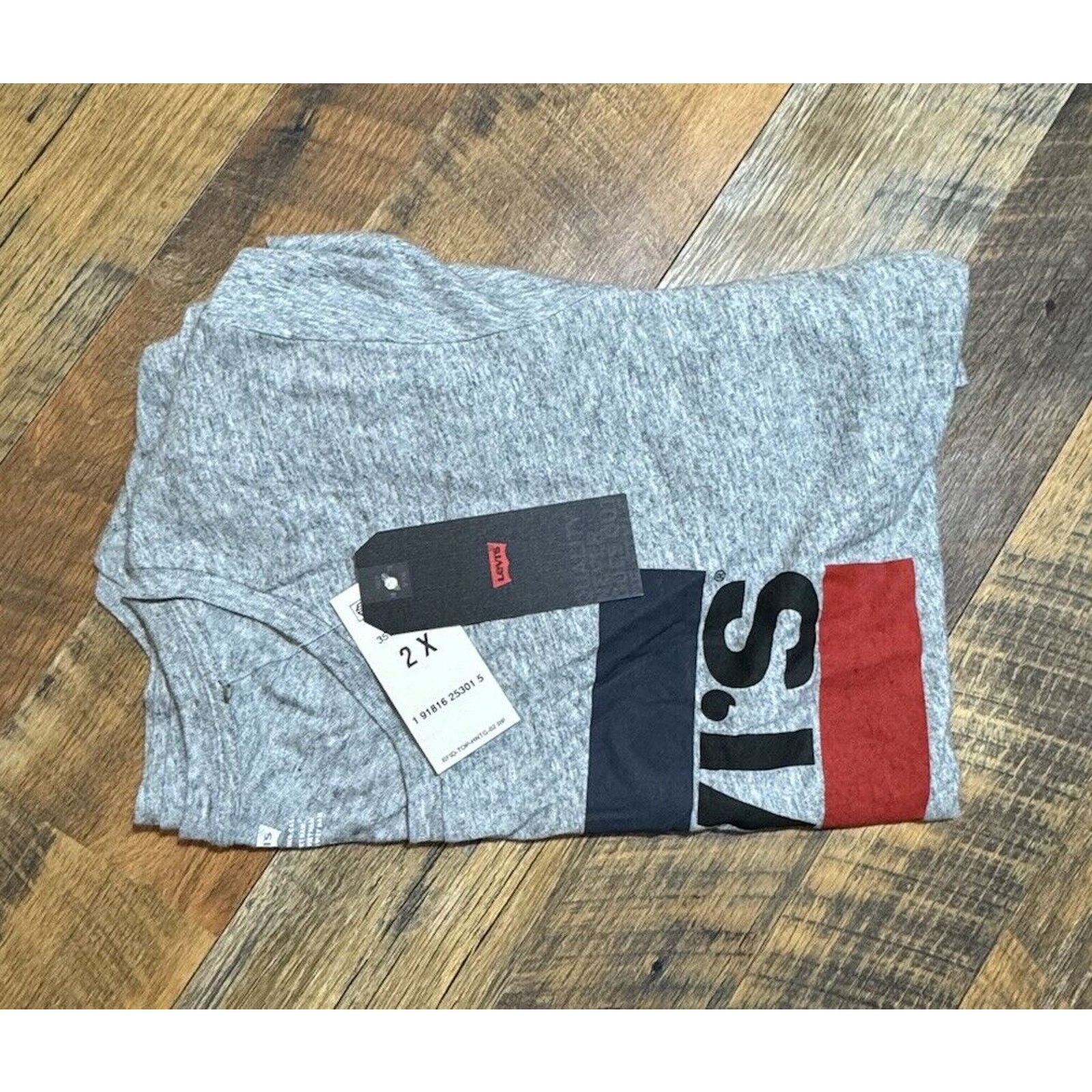 Levi's Levi's Women's Tee T-Shirt Crew Neck Gray Cotton Size 3X Size 3XL / US 20-22 - 5 Thumbnail