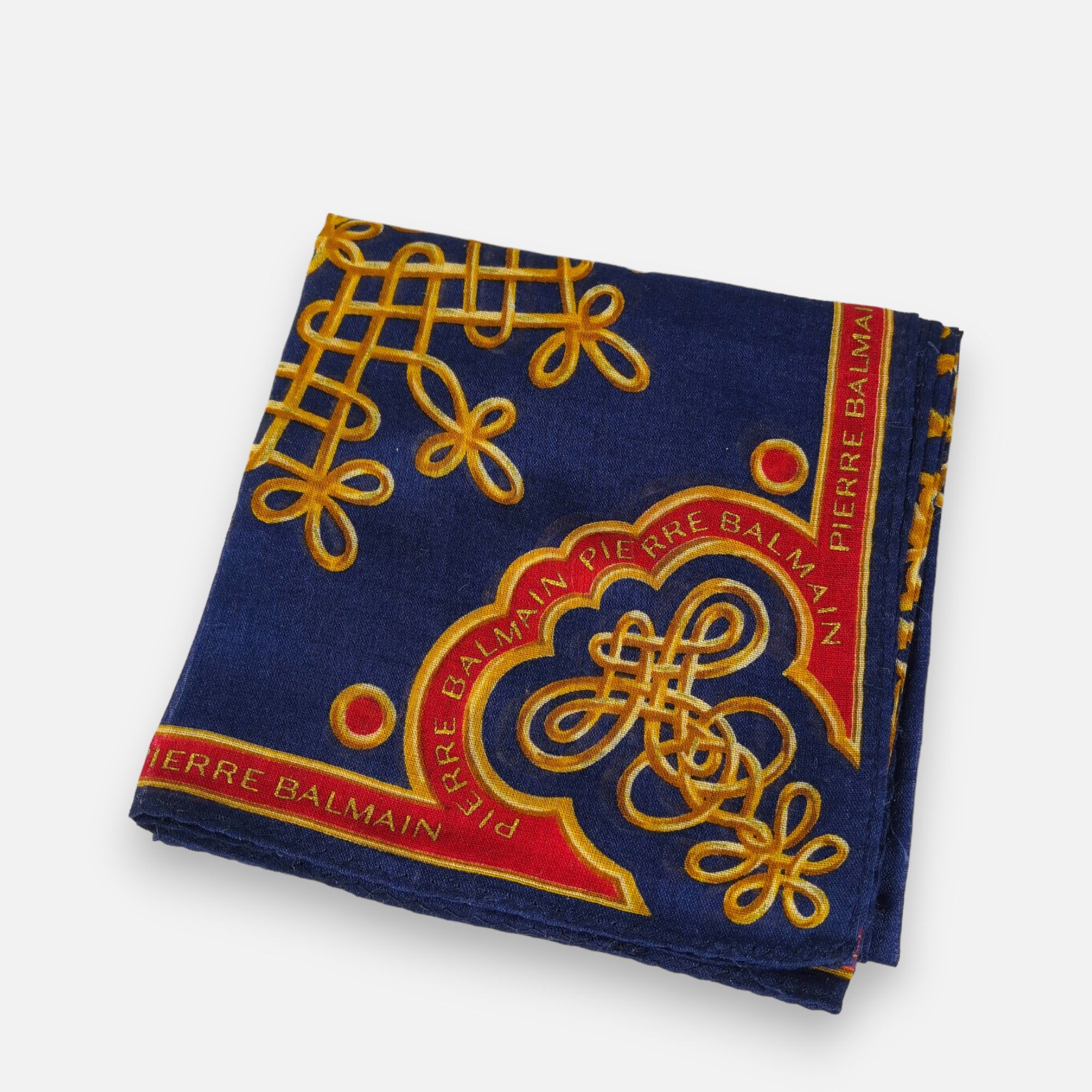 Japanese Brand Vintage Pierre Balmain Handkerchief Pocket Square Bandana Size ONE SIZE - 4 Thumbnail