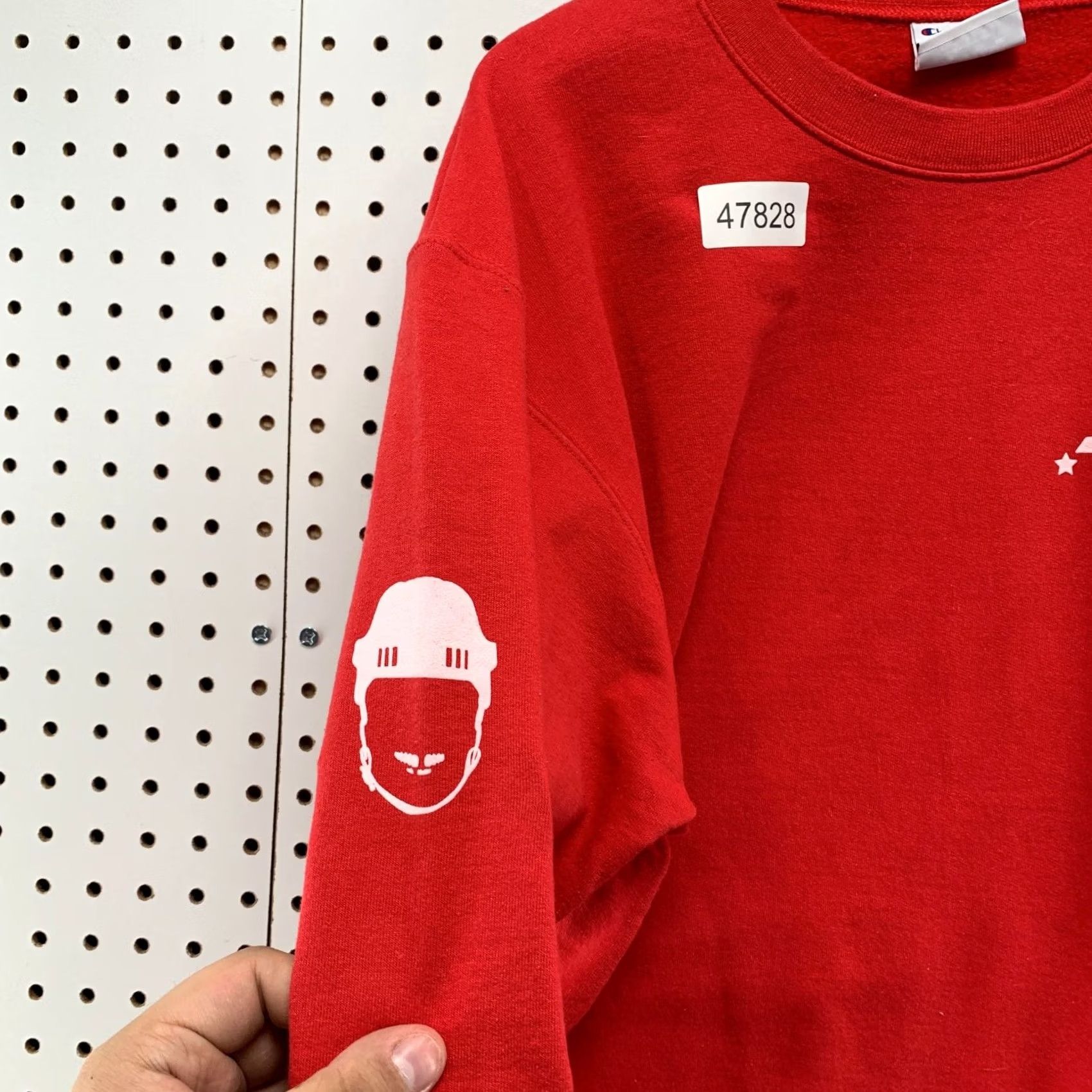 Champion Champion Barstool Sweatshirt Mens Large Red Hockey Logo Fleece Pullover Size US L / EU 52-54 / 3 - 4 Thumbnail