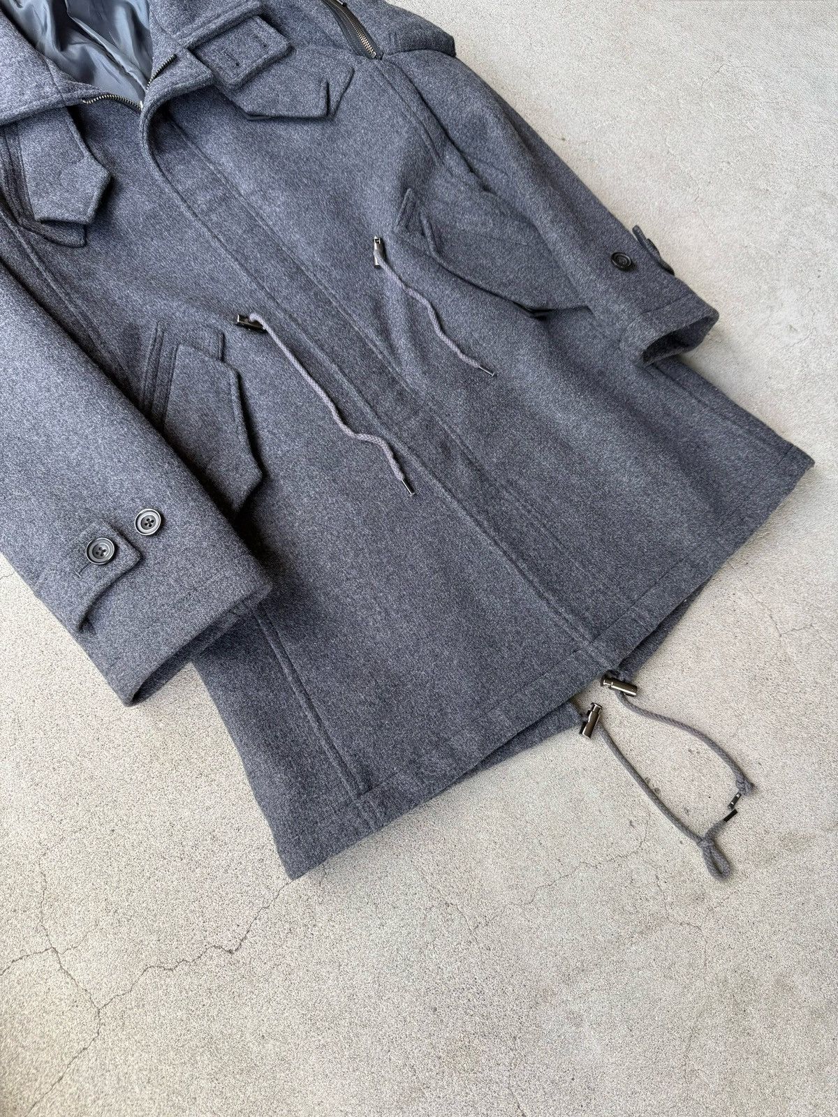Tornado Mart Rare Japanese Label Y2K Tornado Mart Archive Gray Wool Coat Size US S / EU 44-46 / 1 - 6 Thumbnail
