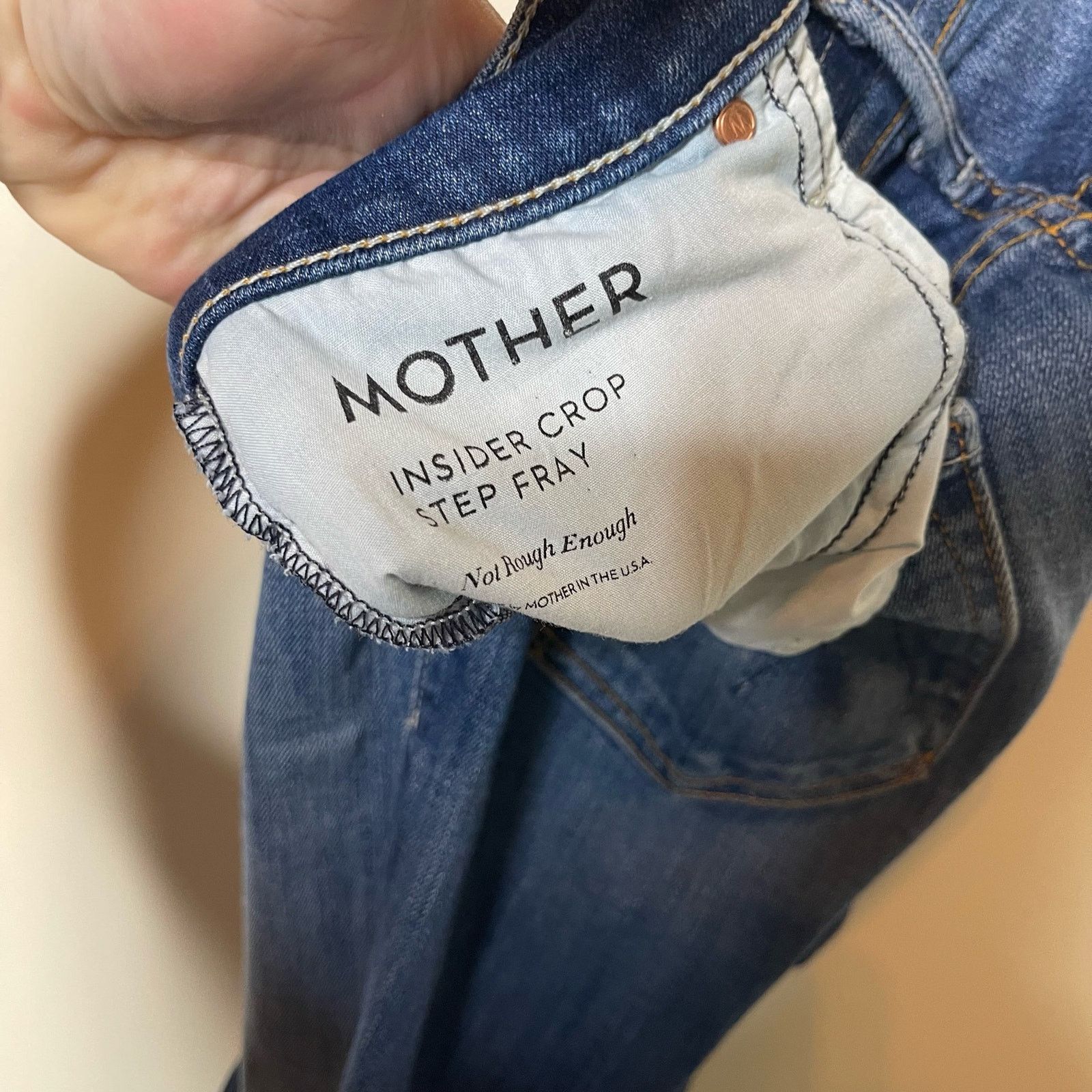 MOTHER MOTHER The Insider Crop Step Fray not rough enough Jeans 28 Size 28" / US 6 / IT 42 - 9 Thumbnail