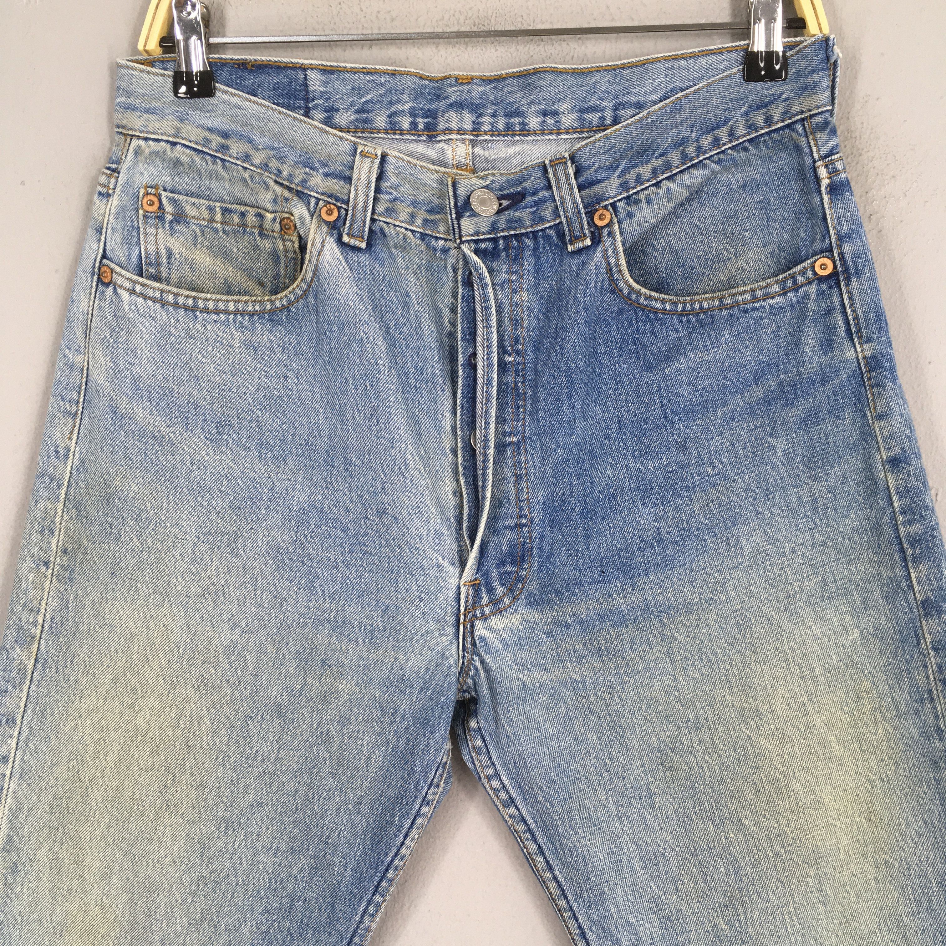 Levi's Size 31x31 Vintage 90s Levi's 501 Faded Blue Jeans S401 Size US 31 - 2 Thumbnail