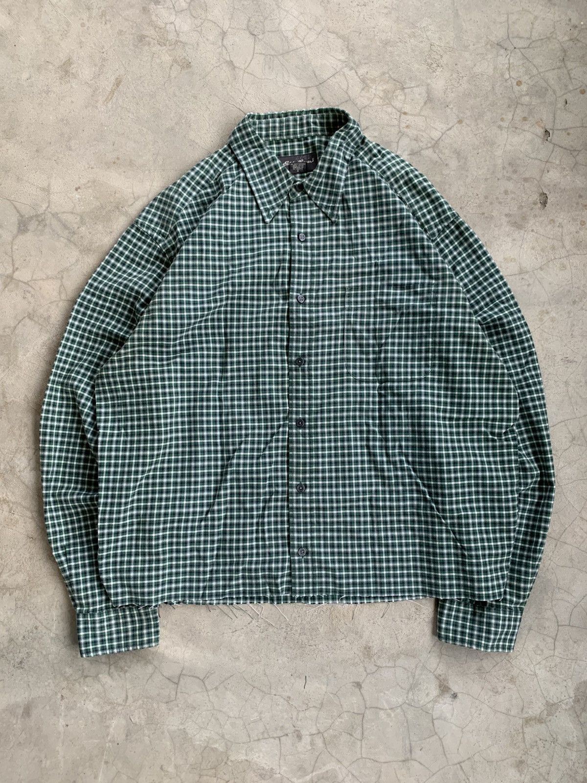 Vintage Cropped button up shirt flannel ediebauer boxy Size US L / EU 52-54 / 3 - 1 Thumbnail