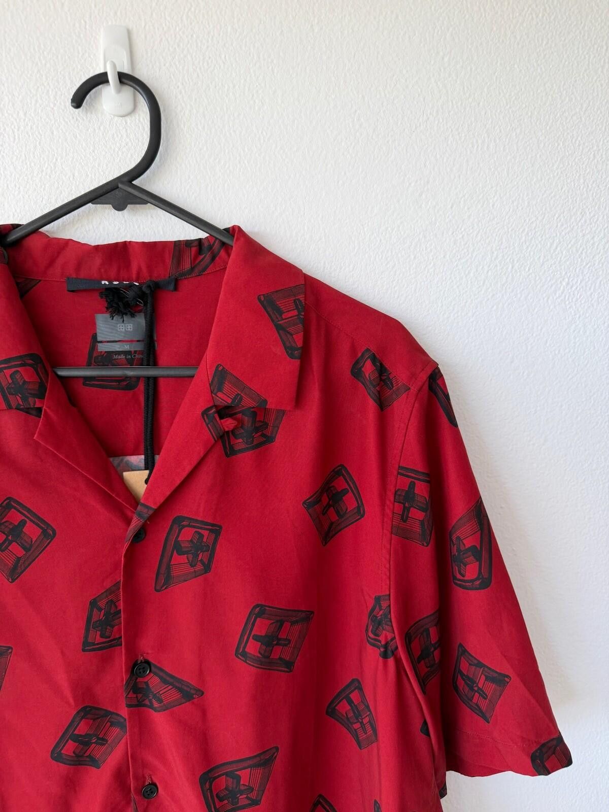 Ksubi new ksubi medium m short sleeve resort shirt 3d logo red Size US M / EU 48-50 / 2 - 3 Thumbnail