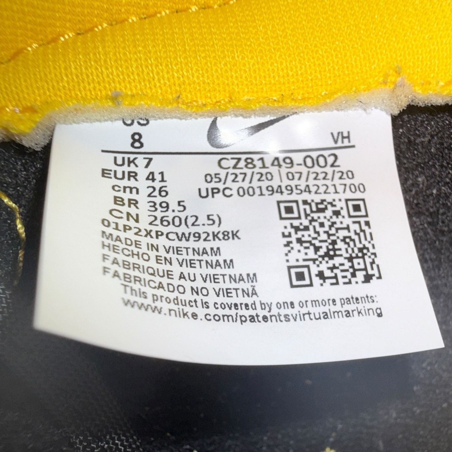 Nike Nike Dunk High SP Varsity Maize Iowa Black Yellow Sz 8 Size US 8 / EU 41 - 2 Thumbnail