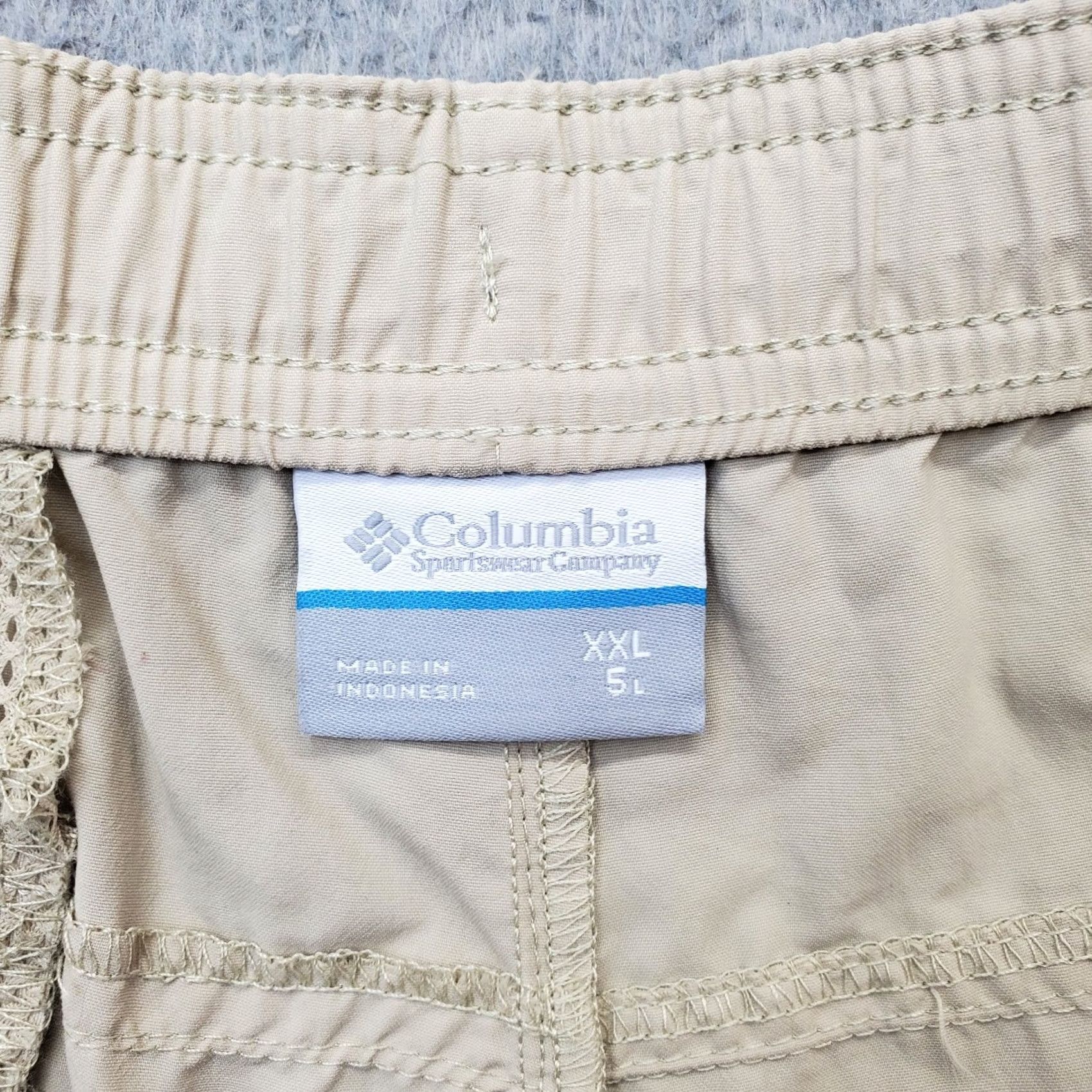 Vintage Columbia Sandy River Shorts Womens XXL Tan Omni-Shade Regular Fit Elastic Waist Size 40" / US 18 - 7 Thumbnail