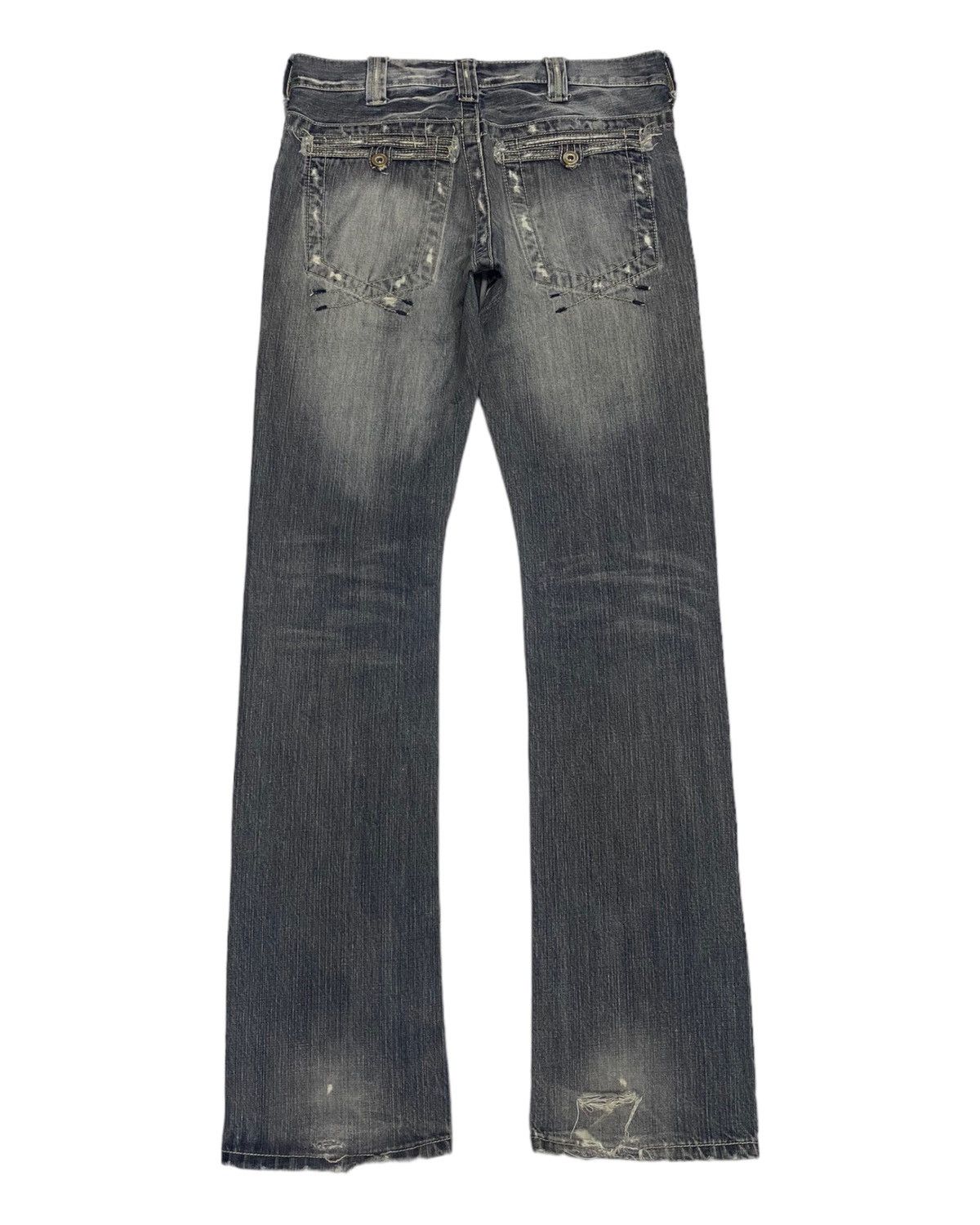 If Six Was Nine × Le Grande Bleu (L.G.B.) TAKA:Q JAPAN THRASHED DISTRESSED DENIM JEANS ZIPPED POCKET Size US 32 / EU 48 - 2 Thumbnail