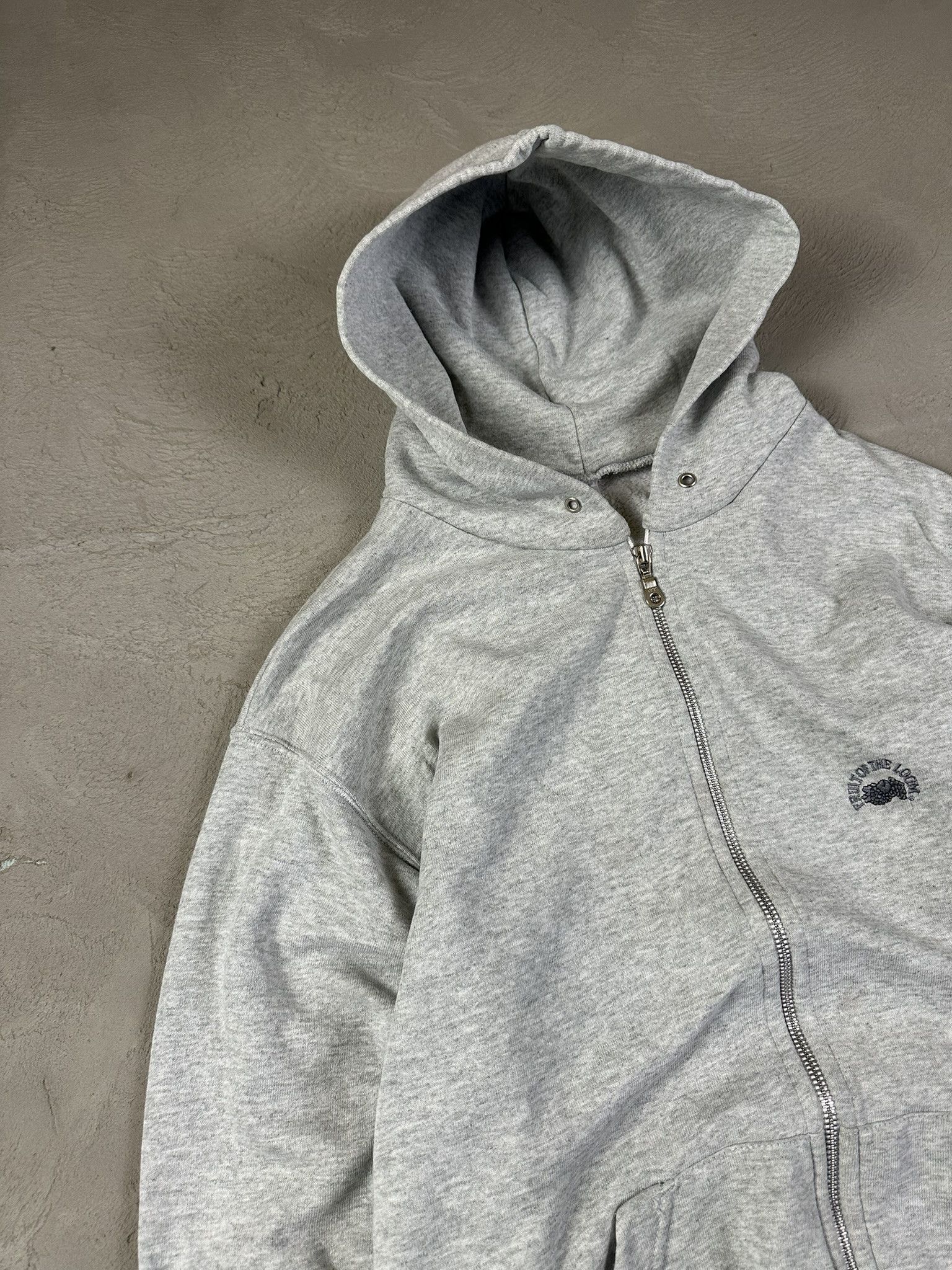 Fruit Of The Loom 90s Vintage Fruit Of The Loom Zip Basic Hoodie Size US L / EU 52-54 / 3 - 6 Thumbnail