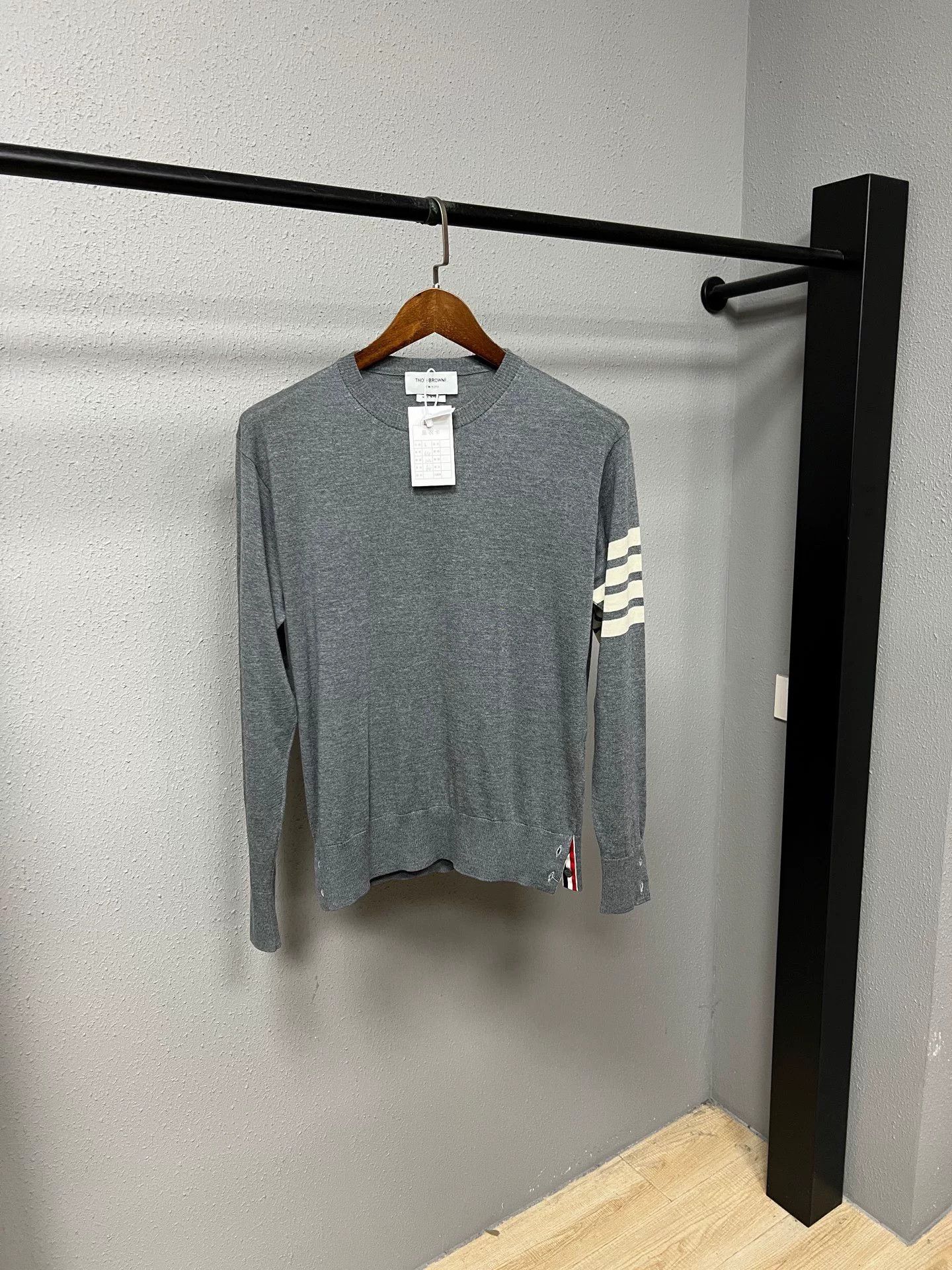 thom browne gray cashmere knit sweater