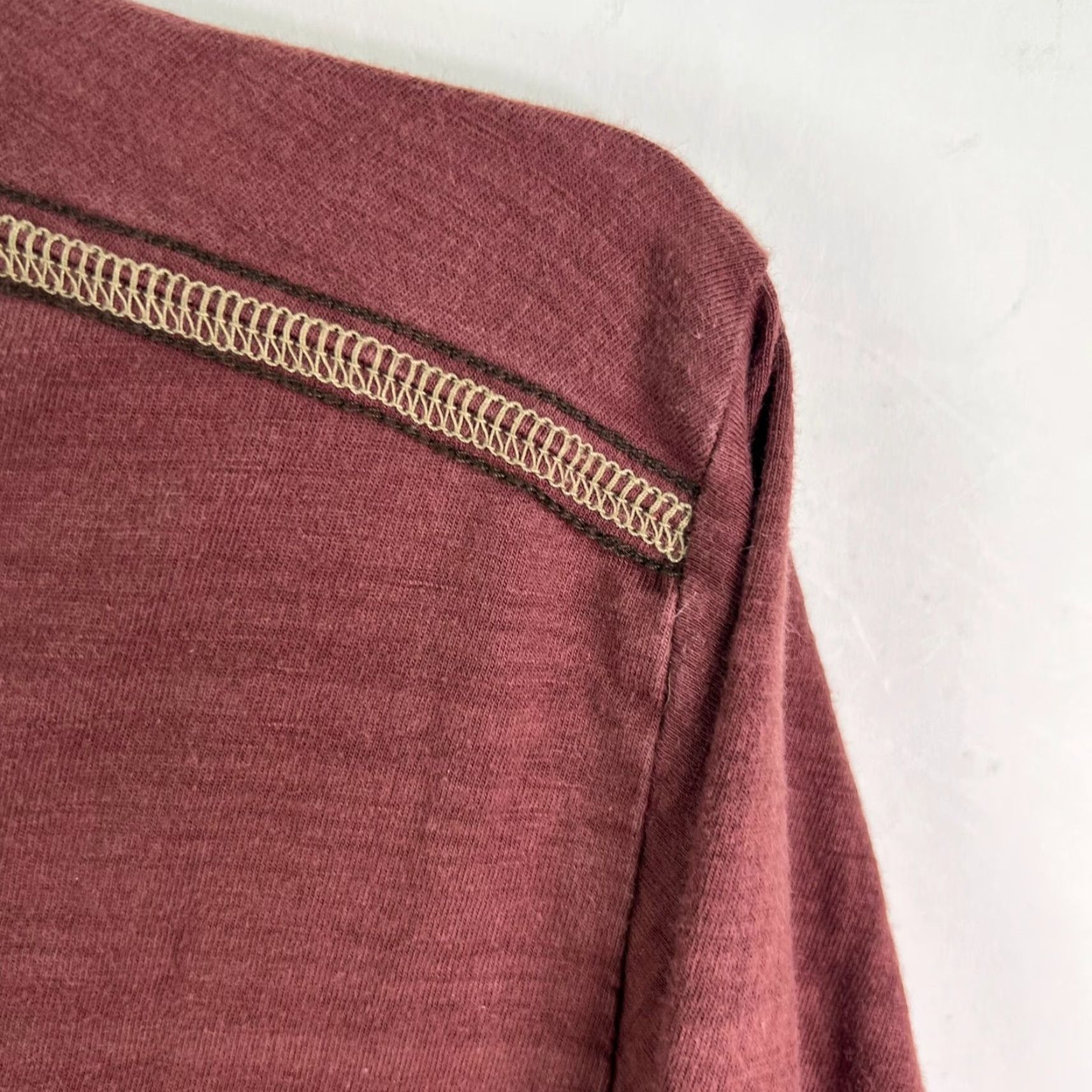Vintage RedHead Striped Long Sleeve Shirt Mens 2XL Maroon Cotton Outdoor Sports Size US XXL / EU 58 / 5 - 2 Thumbnail