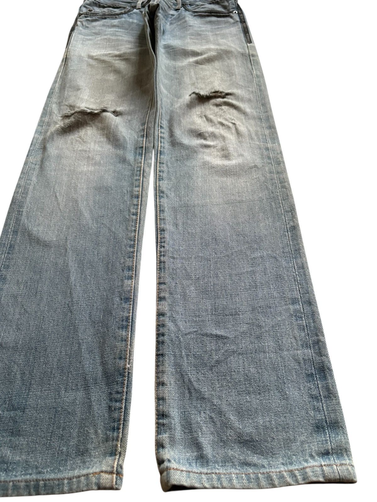 Designer × Japanese Brand Vintage Jack Henry Selvedge Mud Wash Distressed Ripped Jean Size US 30 / EU 46 - 7 Thumbnail