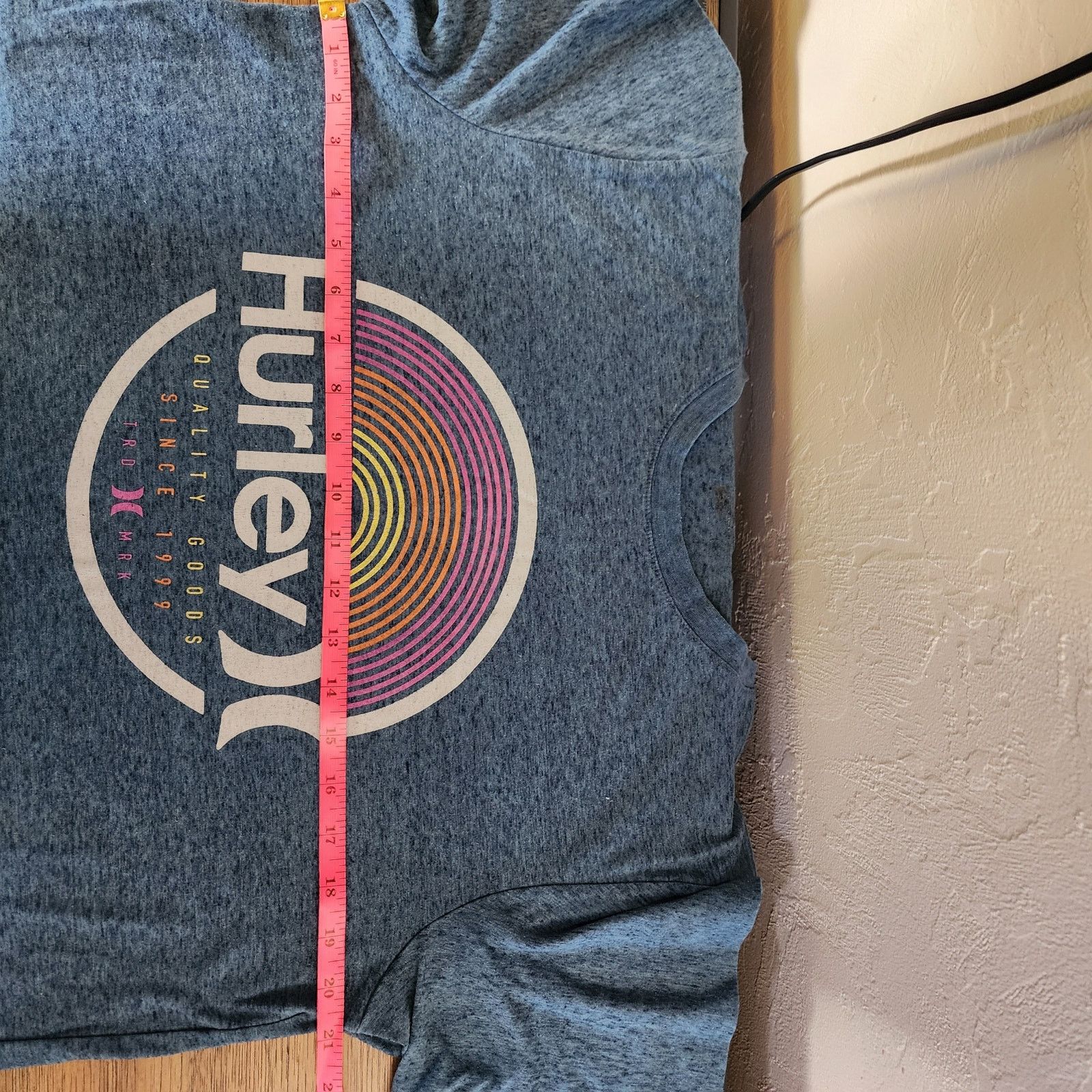 Hurley Hurley Men's M Heather Blue Green Tee Size US M / EU 48-50 / 2 - 4 Thumbnail