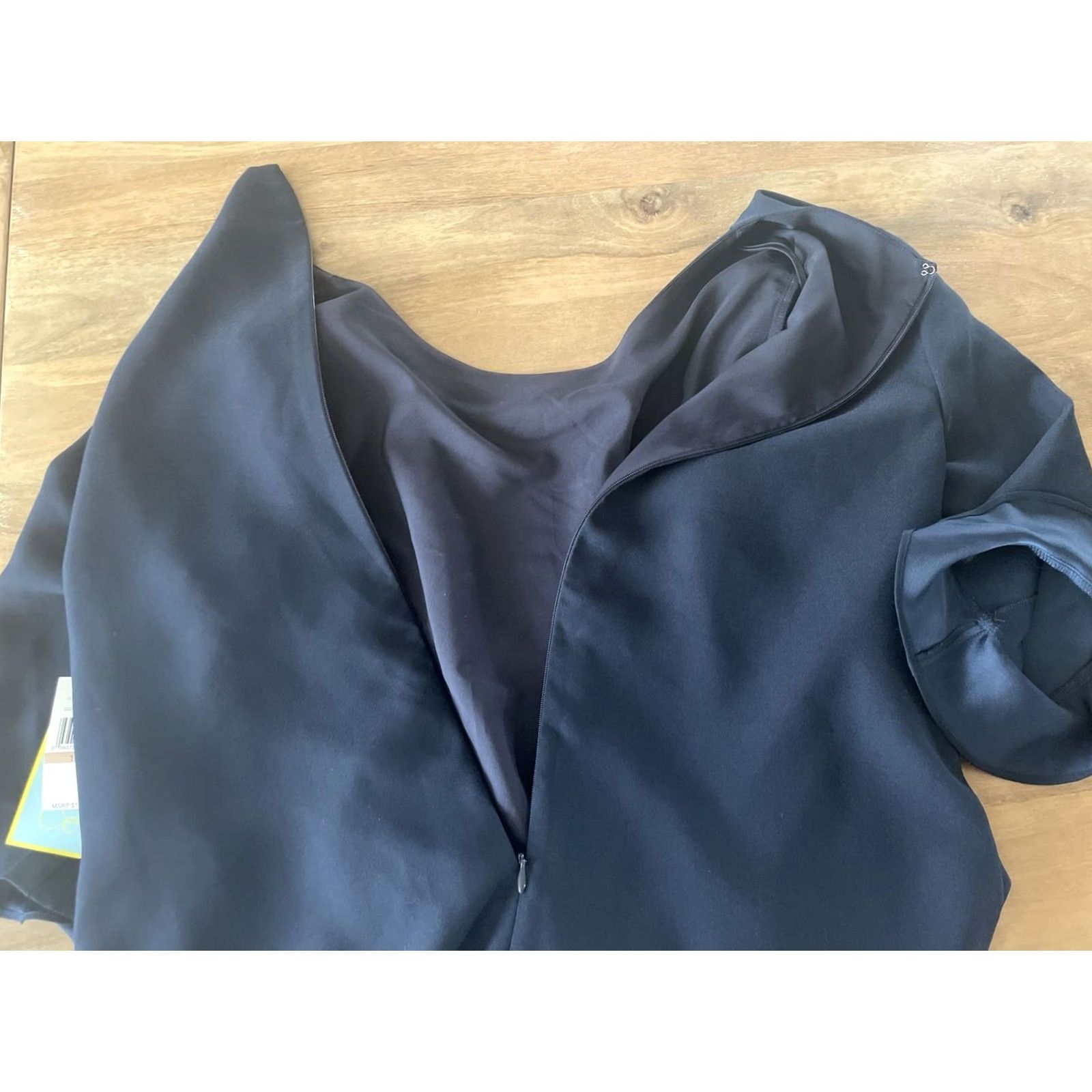 Vintage CeCe Nordstrom A-Line Dress Womens Size 12 Blue Knee Length Puff Sleeve Ruffle Lace Polyester Professional Workwear Dress Size XL / US 12-14 / IT 48-50 - 7 Thumbnail