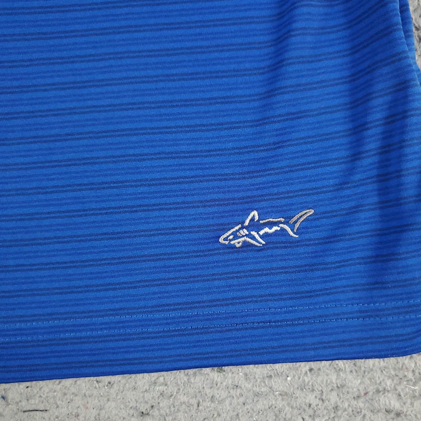 Vintage Greg Norman Polo Shirt Mens L Blue Striped Shark Golf Casual Short Sleeve Polo Shirt Size US L / EU 52-54 / 3 - 6 Thumbnail