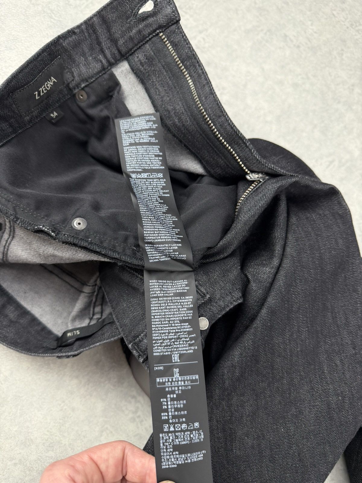 Z Zegna Z Zegna Black Denim Jeans Classic Fit W34 Size US 34 / EU 50 - 10 Thumbnail