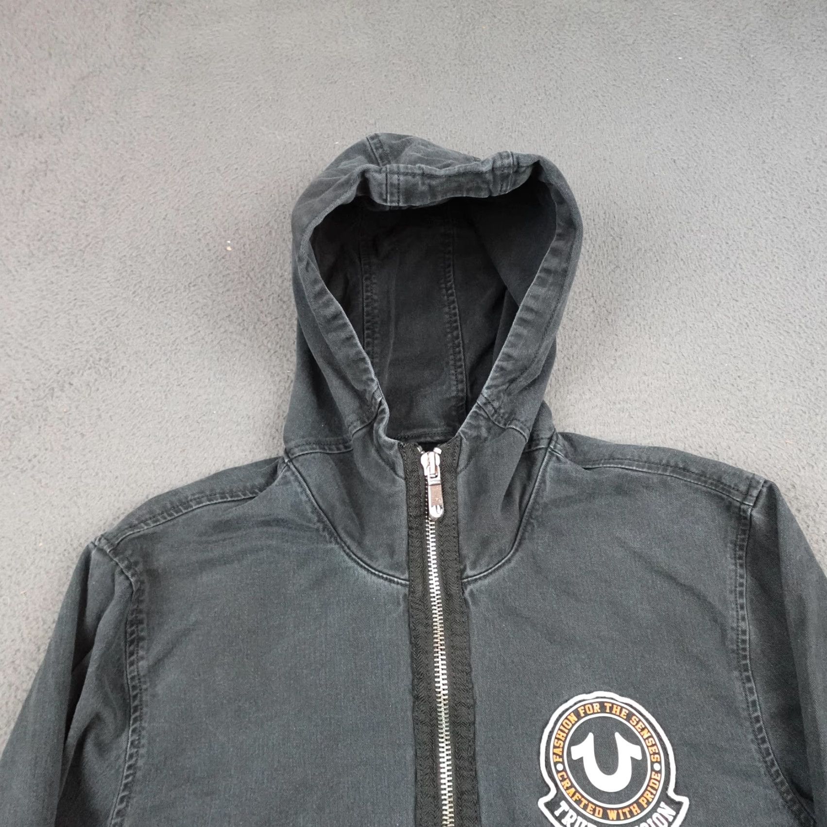 True Religion True Religion Hoodie Mens Small Black Quarter Zip Patch Kangaroo Pocket Pullover Size US S / EU 44-46 / 1 - 7 Thumbnail