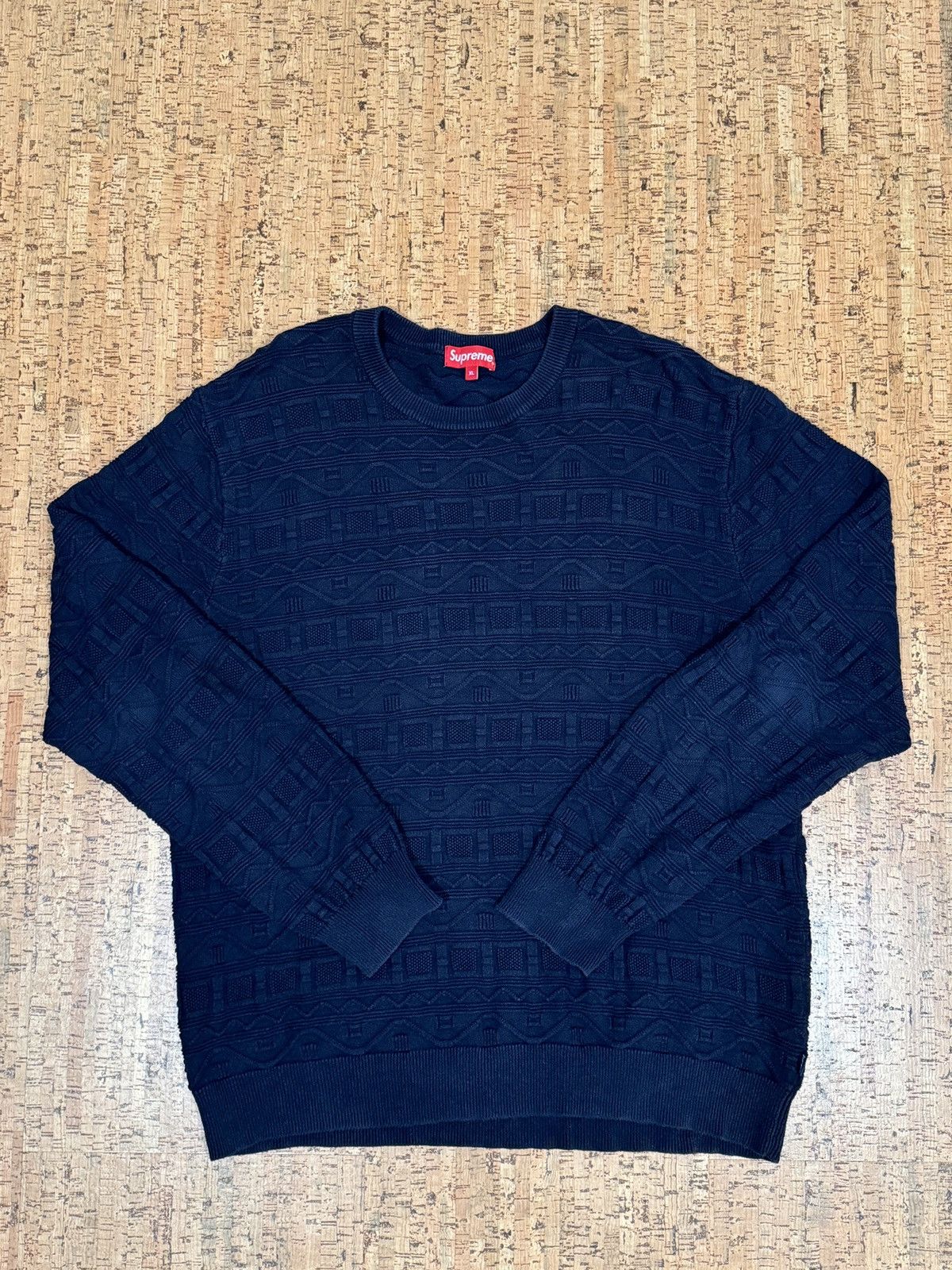 Supreme sweater navy blue online