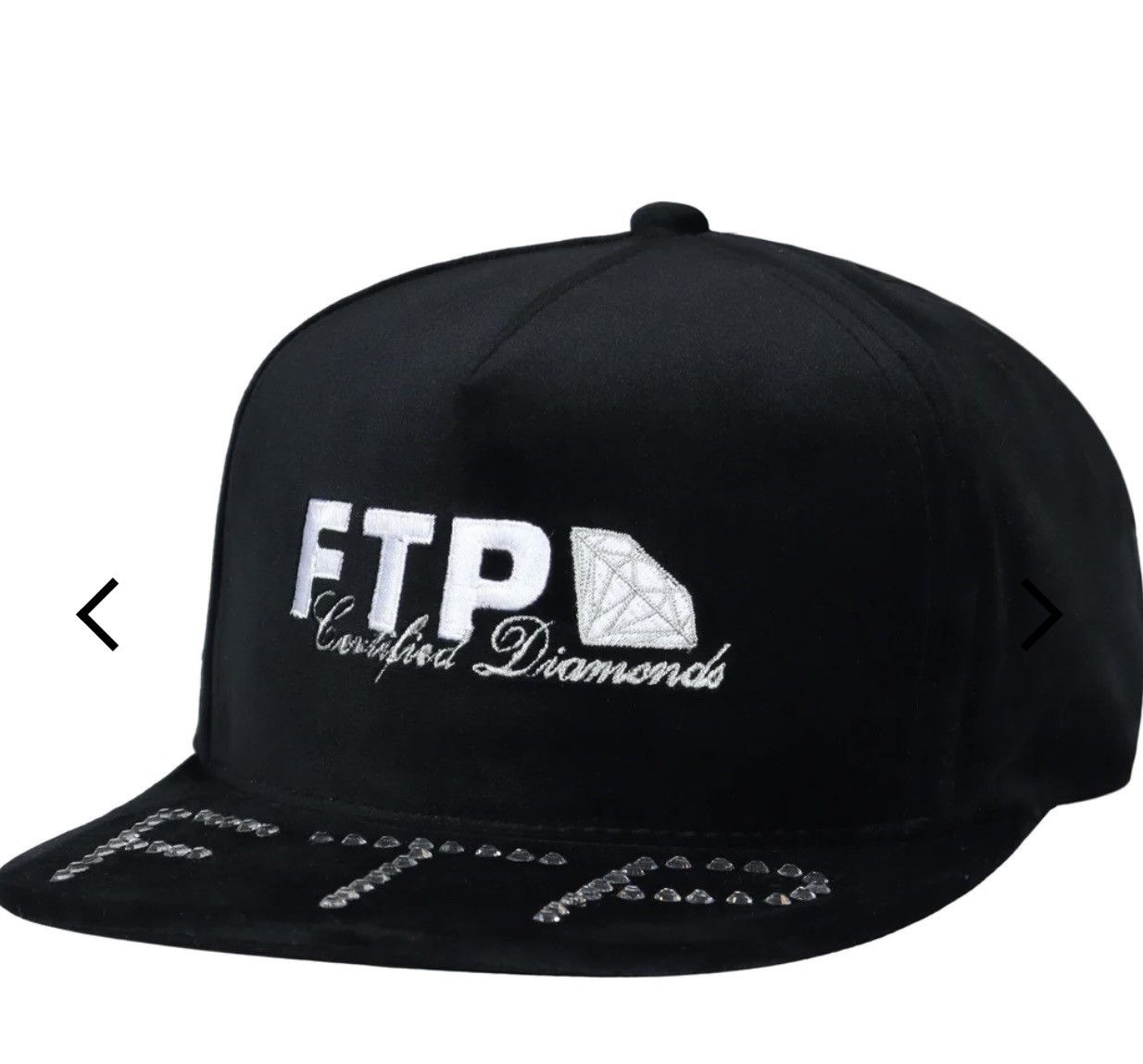 image of Fuck The Population Diamond Dealer 5 Panel in Black, Men's
