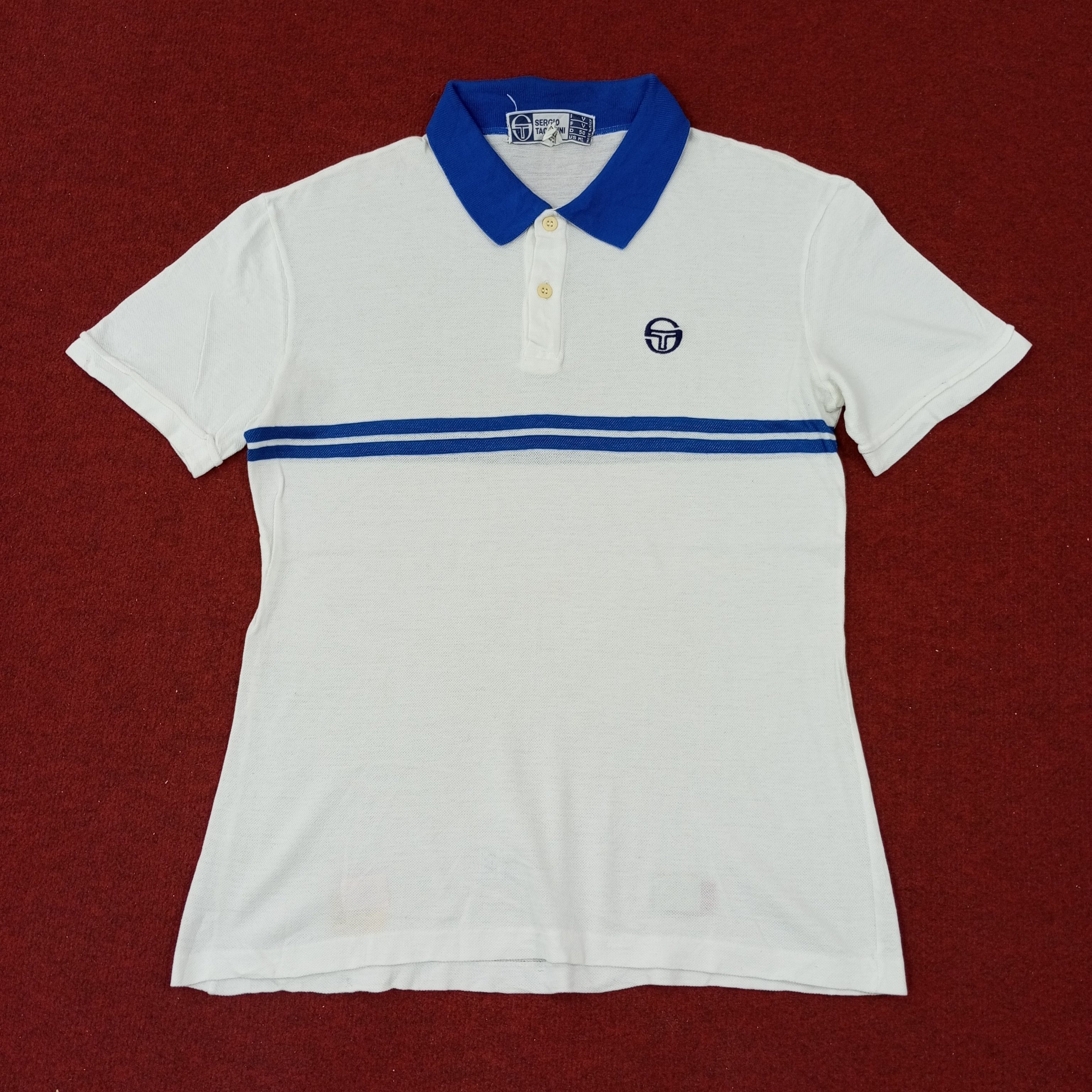 Sergio Tacchini × Vintage Sergio Tacchini Small Logo Casual Style Polos c219n6 Size US M / EU 48-50 / 2 - 1 Thumbnail