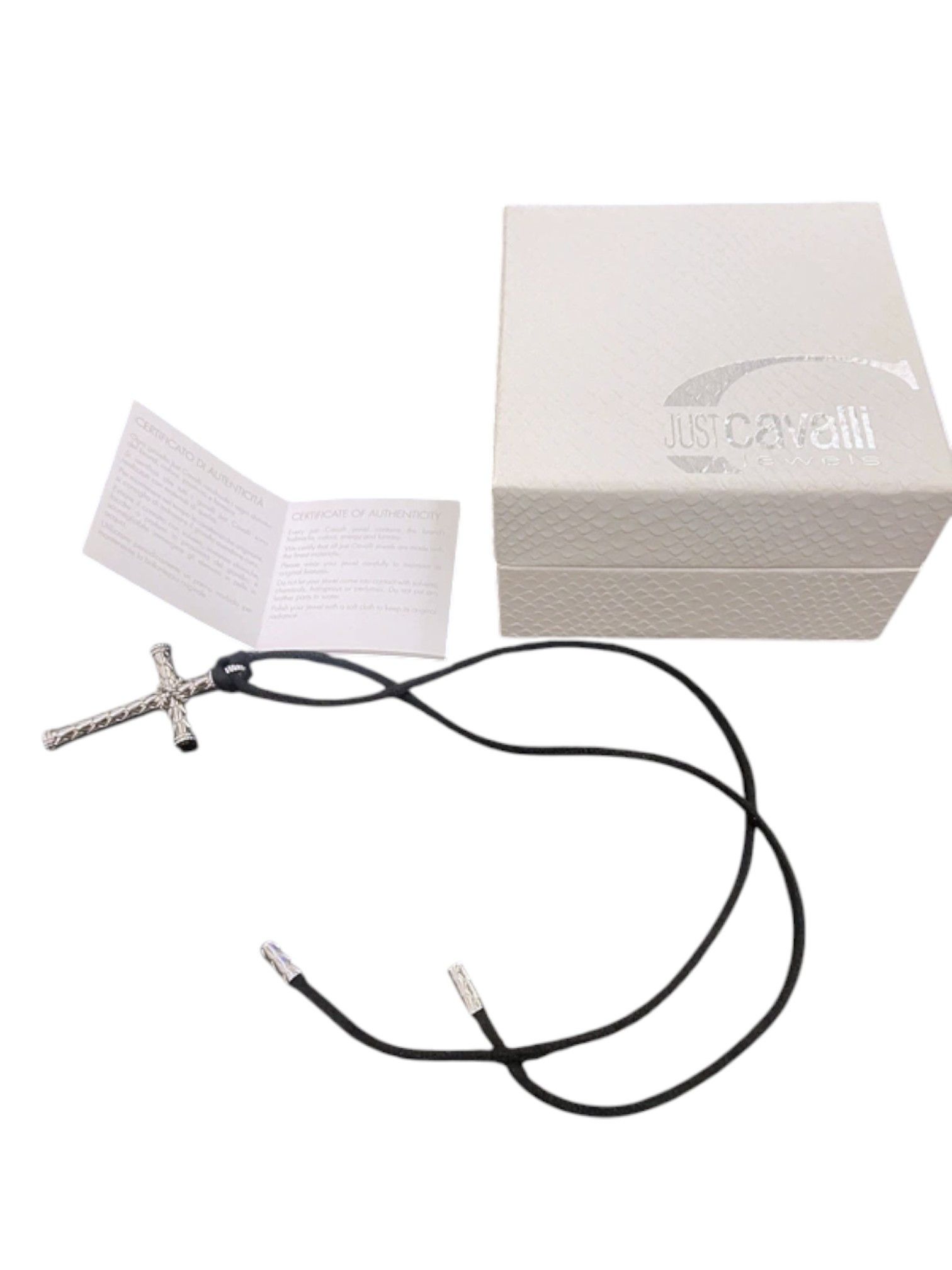 Just Cavalli Just Cavalli Etched Woven Cross Pendant Necklace, 2000s Size ONE SIZE - 4 Thumbnail
