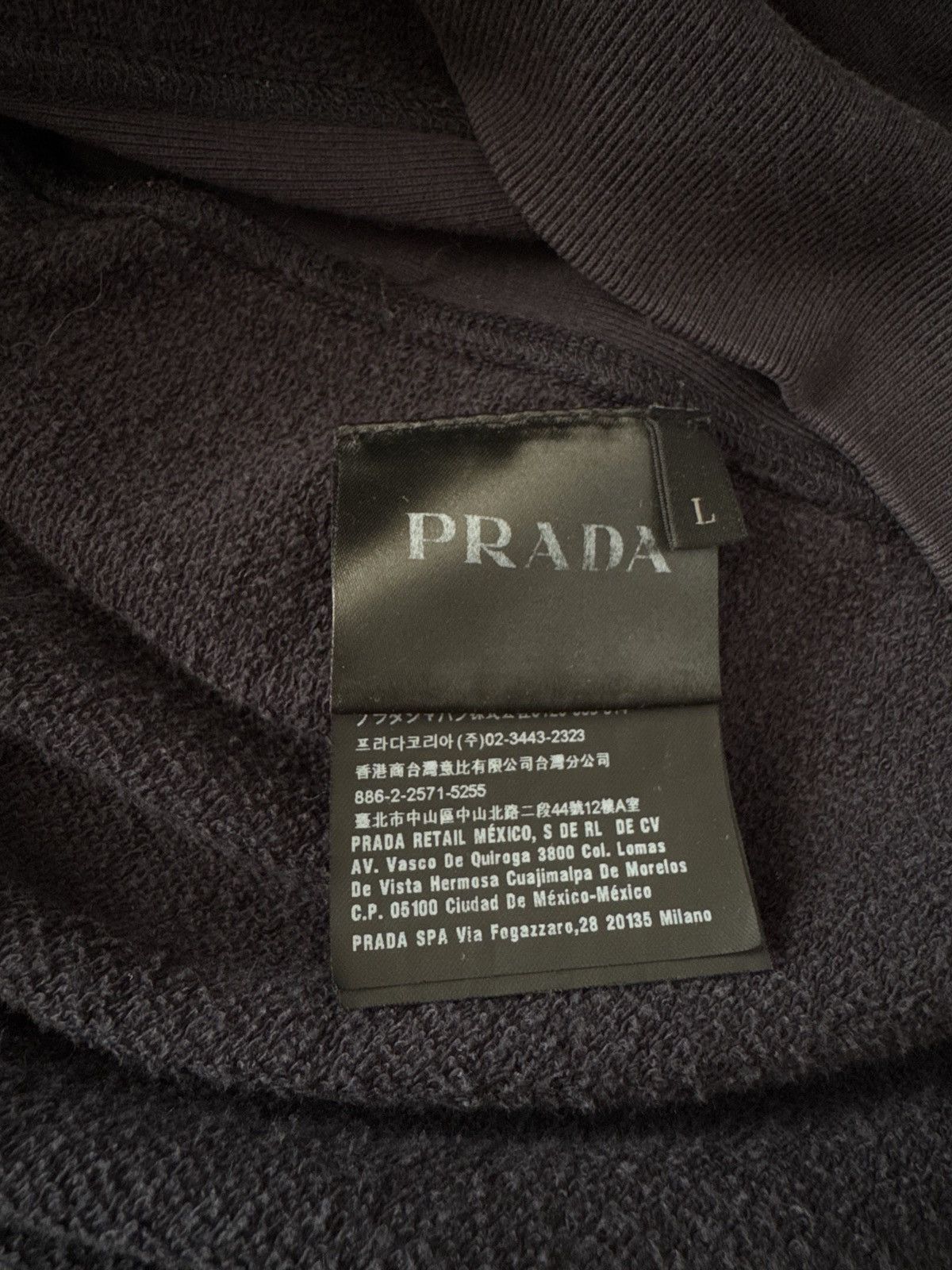 Prada 🔥🔥 Prada Red Tab Navy Cotton Hoodie Size US L / EU 52-54 / 3 - 6 Thumbnail