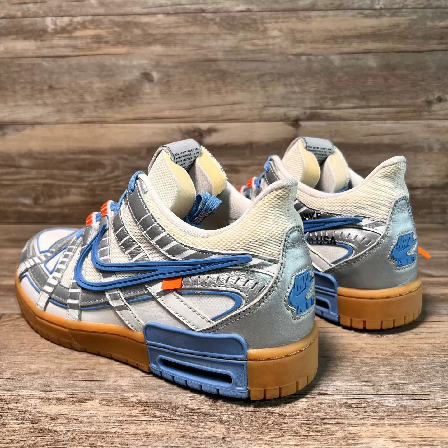 Nike OW x Nike Rubber Dunk Wht/Bl Slvr CU6015-100 45.5 97New Size US 11.5 / EU 44-45 - 4 Thumbnail
