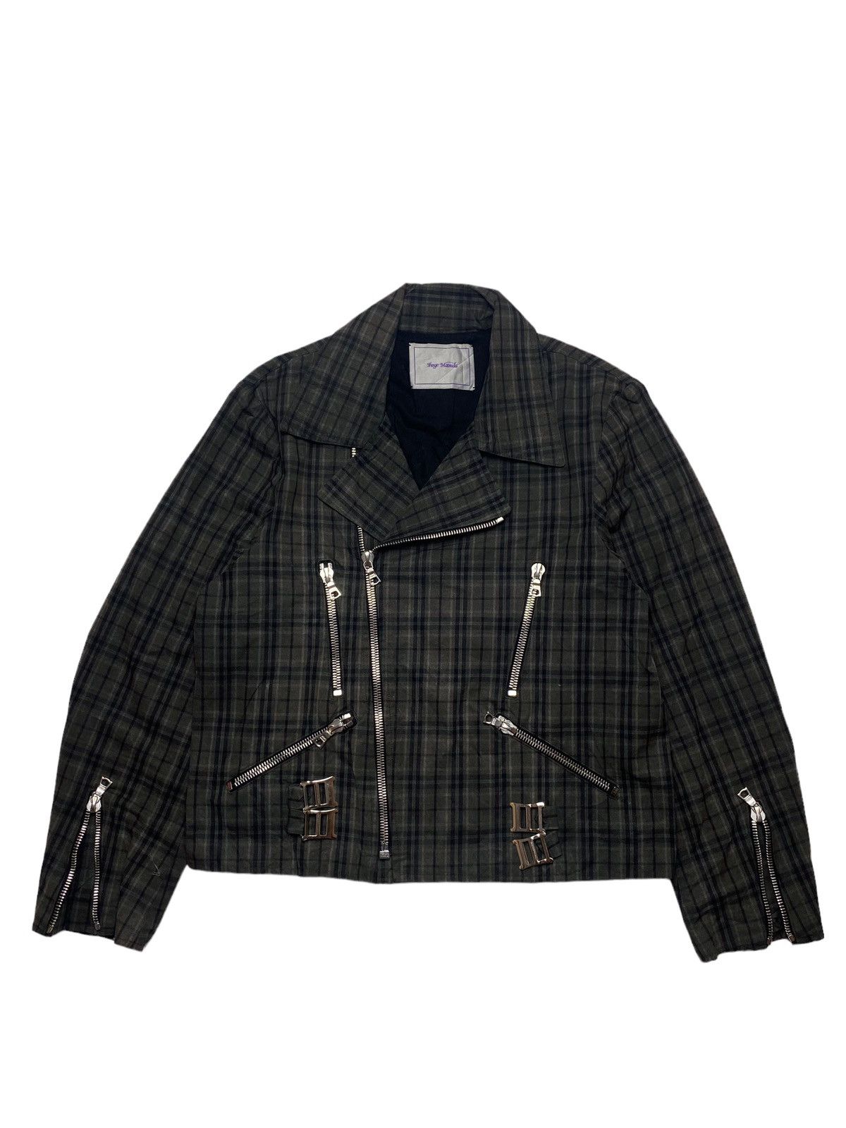 If Six Was Nine 2000s Sogo Matsuda - Riri Zipper Plaid Punk Biker Jacket Size US M / EU 48-50 / 2 - 1 Thumbnail