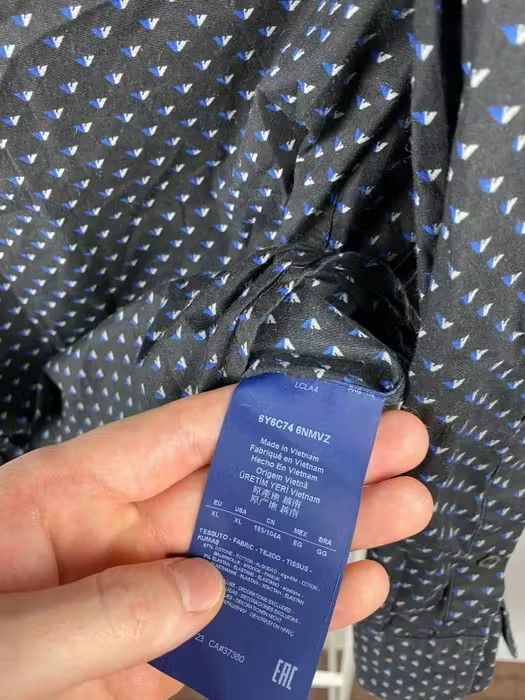 Armani Armani exchange shirt multicolor black luxury size XLarge Size US XL / EU 56 / 4 - 4 Thumbnail