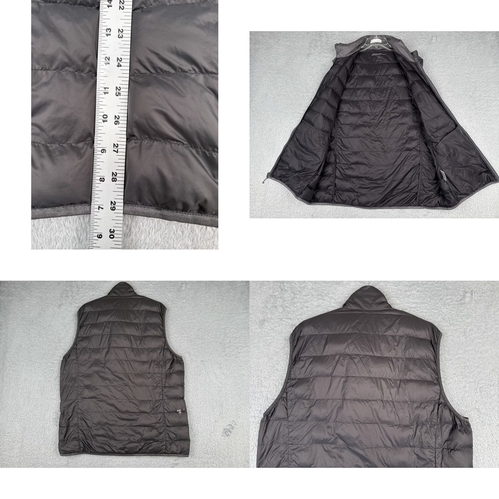 Eddie Bauer VINTAGE Eddie Bauer Vest Mens Regular Large Gray Puffer Down Insulation 650 Nylon Shell Zip Size US L / EU 52-54 / 3 - 9 Thumbnail