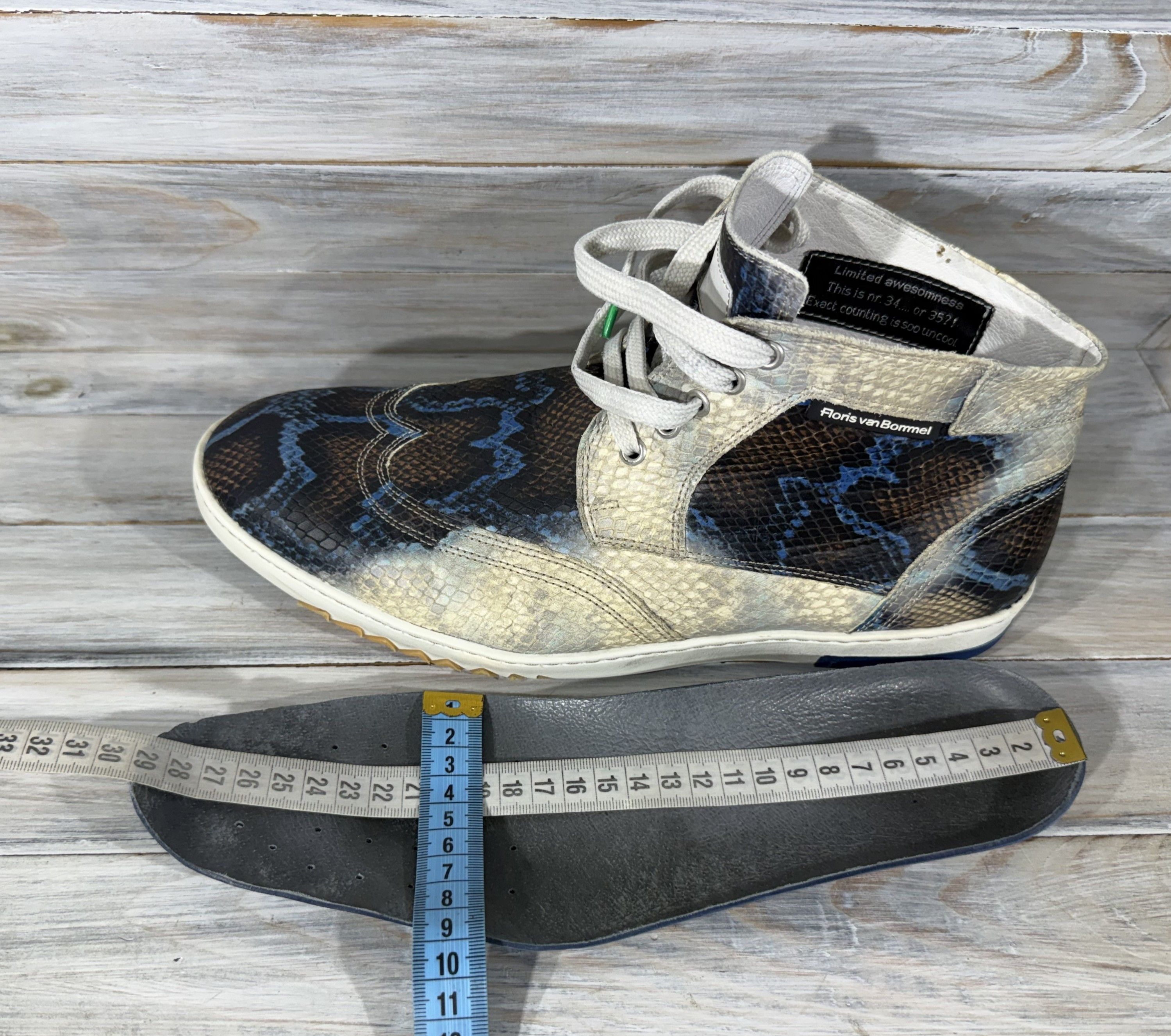 Floris van Bommel FLORIS VAN BOMMEL Limited Awesomeness Leather High Trainers Size US 9.5 / EU 42-43 - 14 Thumbnail