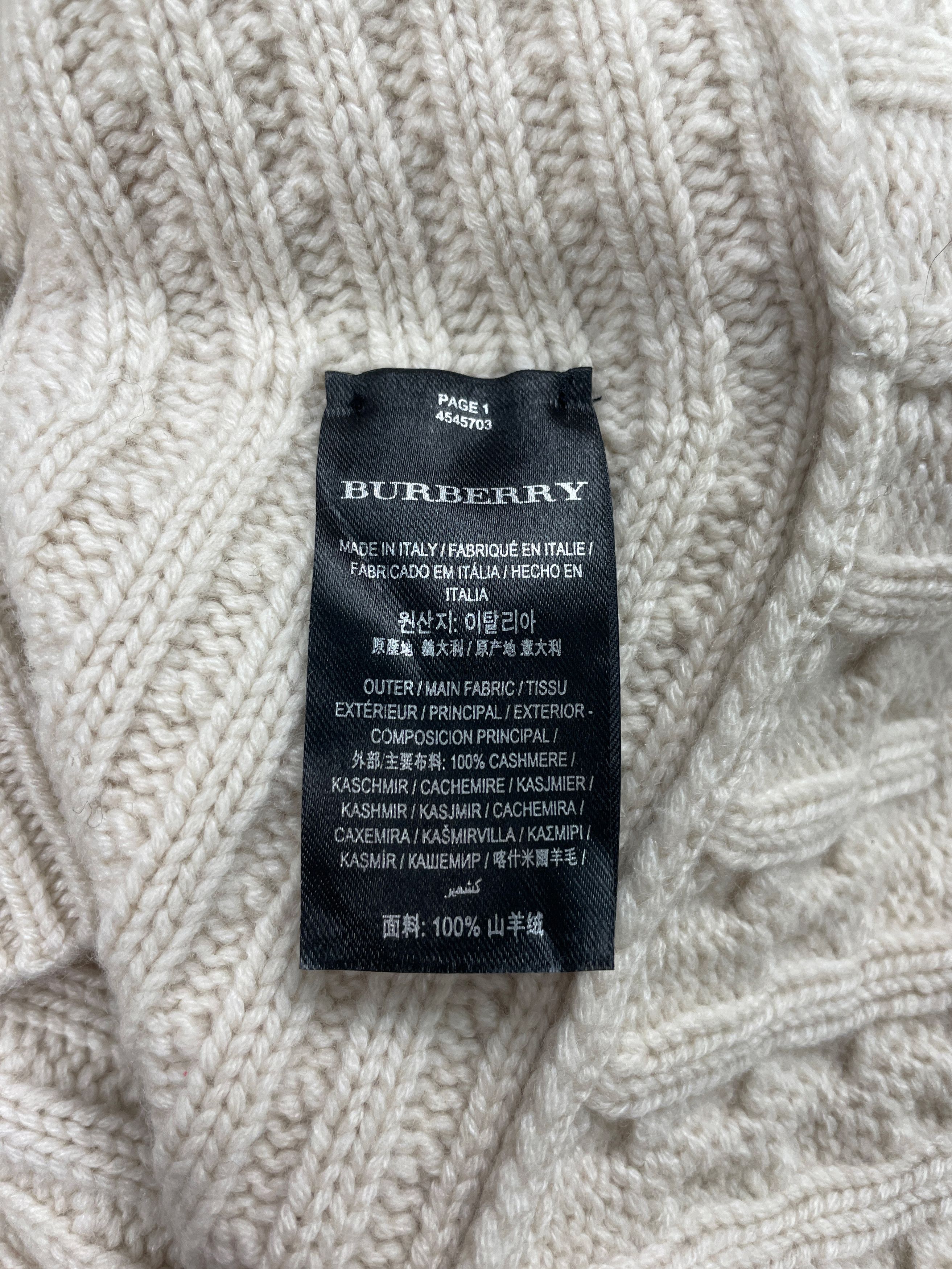 Burberry AW17 Burberry One Shoulder Cable Knit Sweater M Cashmere Size M / US 6-8 / IT 42-44 - 6 Thumbnail