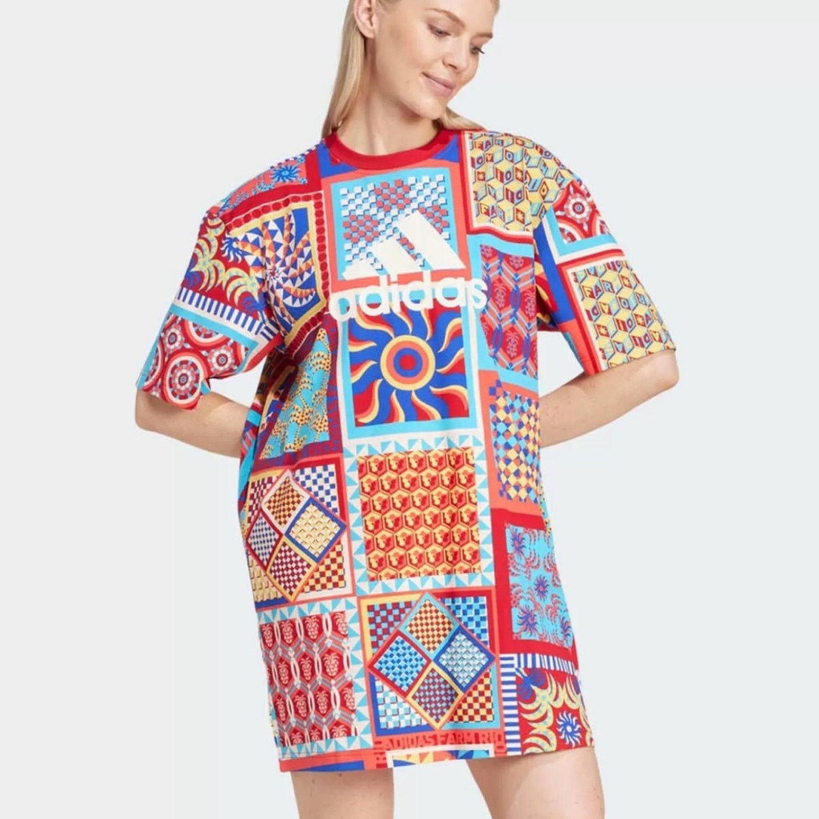 Adidas New Adidas X Farm Rio Kaleidoscope Slim Dress Size L / US 10 / IT 46 - 1 Thumbnail