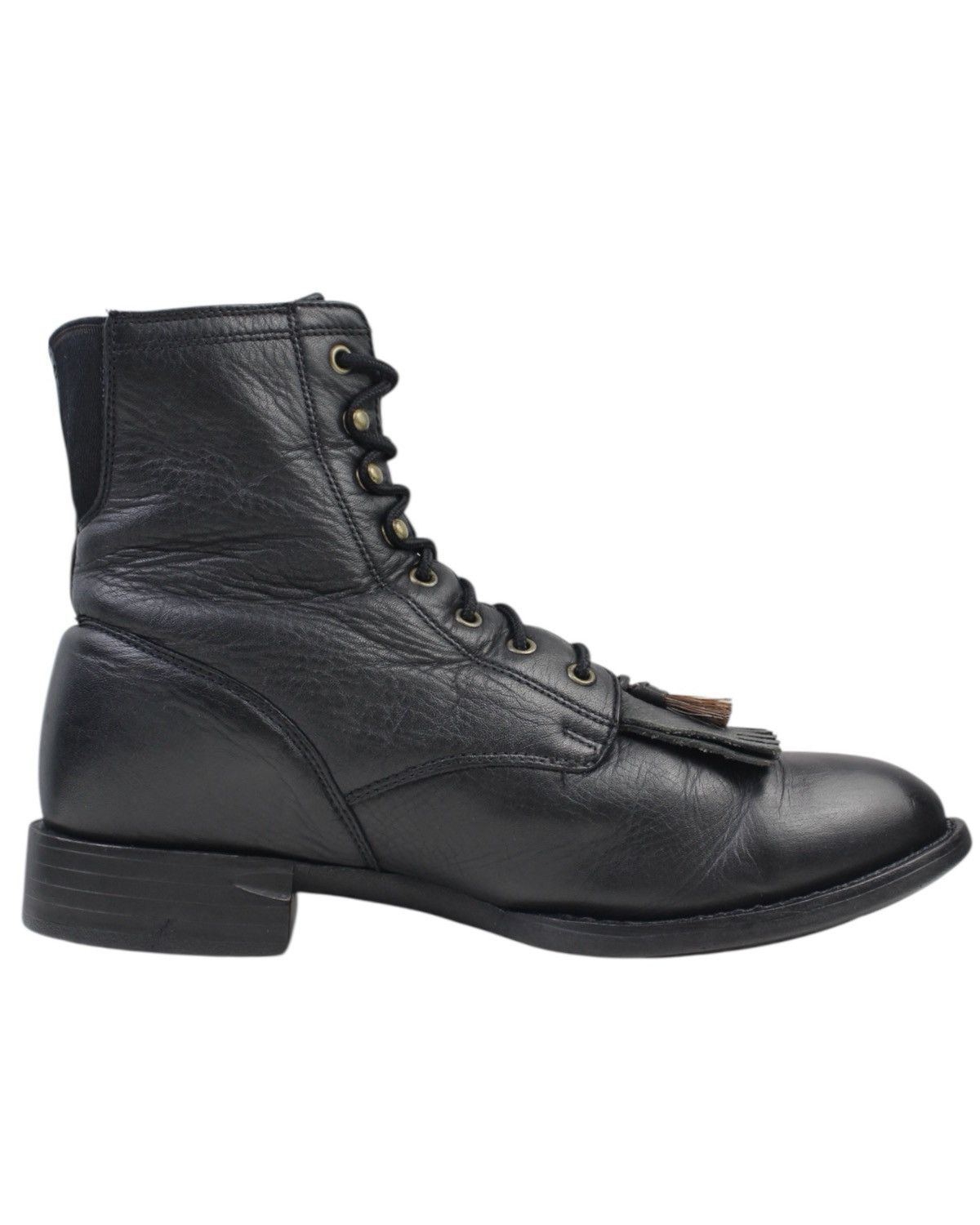 Vintage ARIAT HERITAGE BLACK LEATHER LACE-UP EQUESTRIAN PADDOCK BOOT Size US 8 / EU 41 - 3 Thumbnail