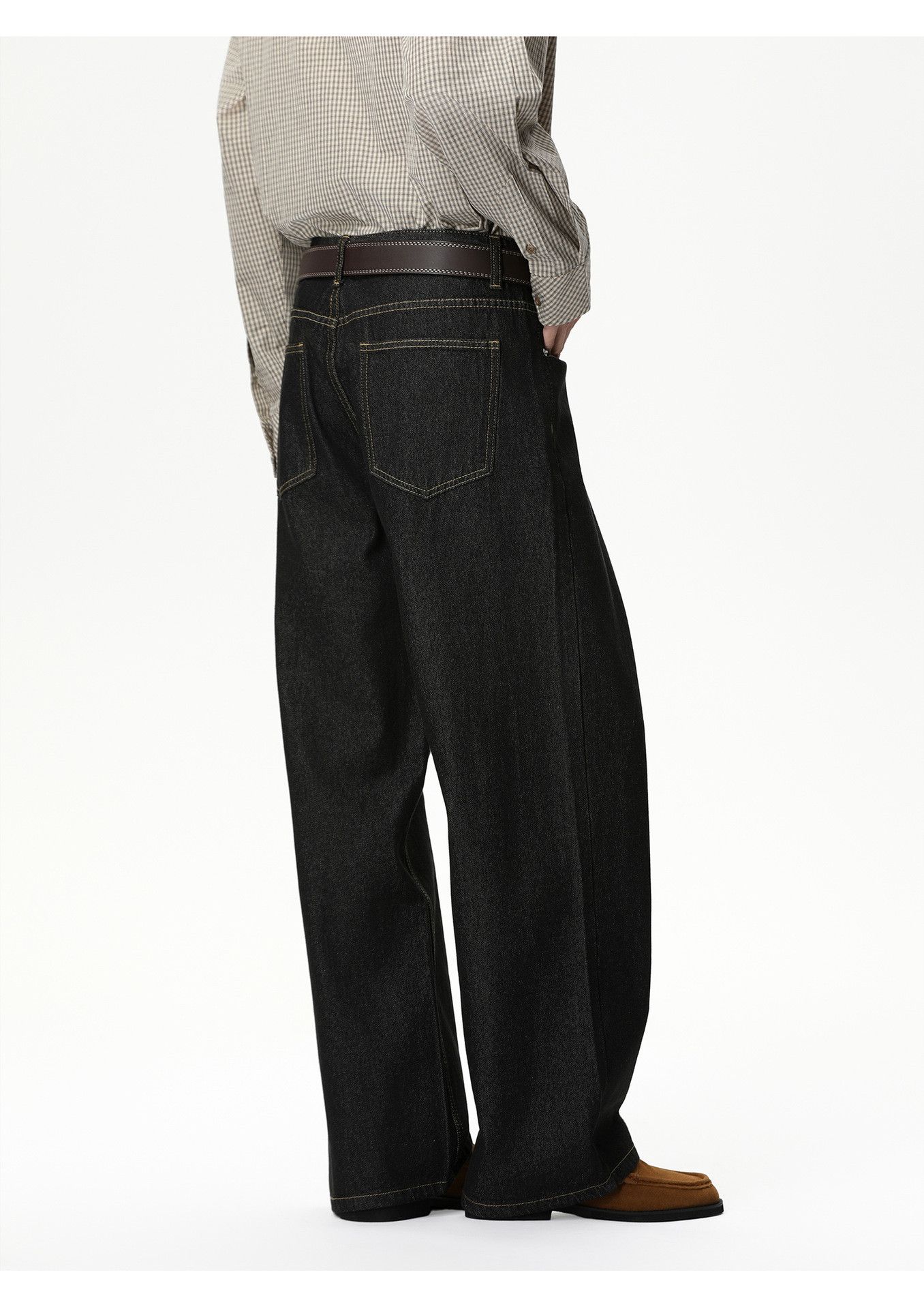 Jean Men's Loose Wide-Leg Cleanfit Casual Straight Leg Jeans Size US 32 / EU 48 - 4 Thumbnail