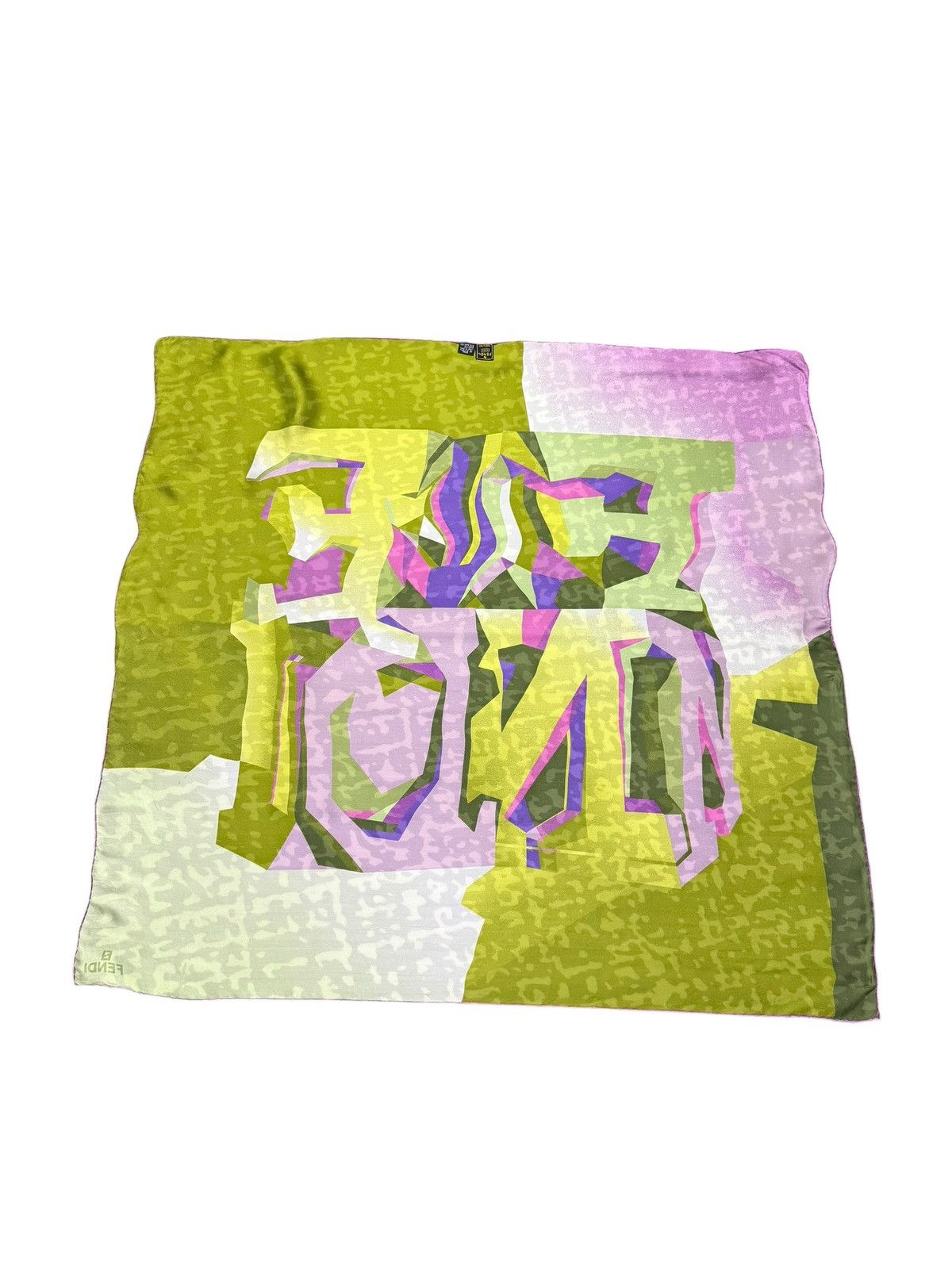 Fendi Authentic Fendi Silk Scarf with Large Graphic Logo Design Size ONE SIZE - 6 Thumbnail