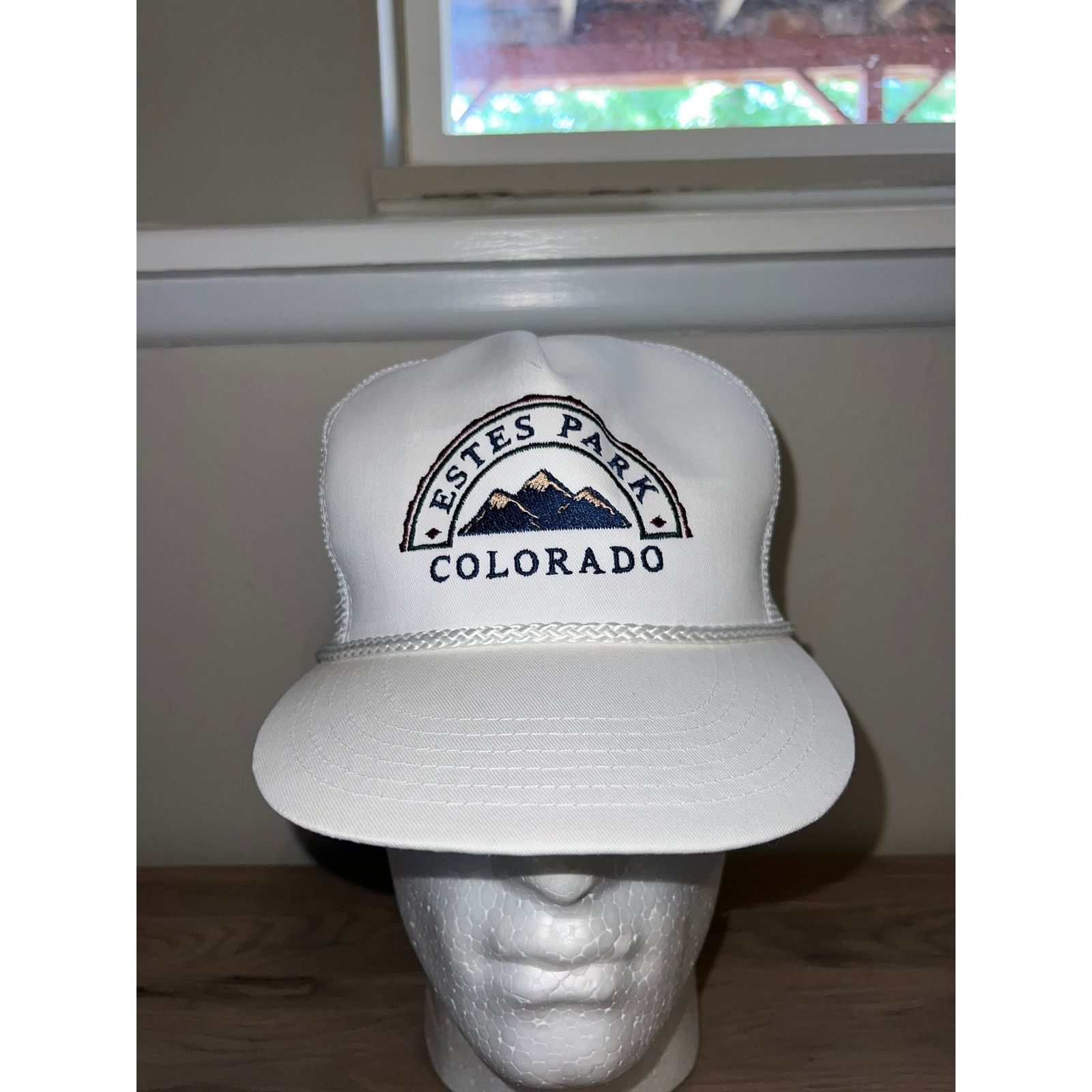 Vintage 90s Vintage Estes Park CO White Trucker Hat Snapback VTG OS Size ONE SIZE - 2 Thumbnail