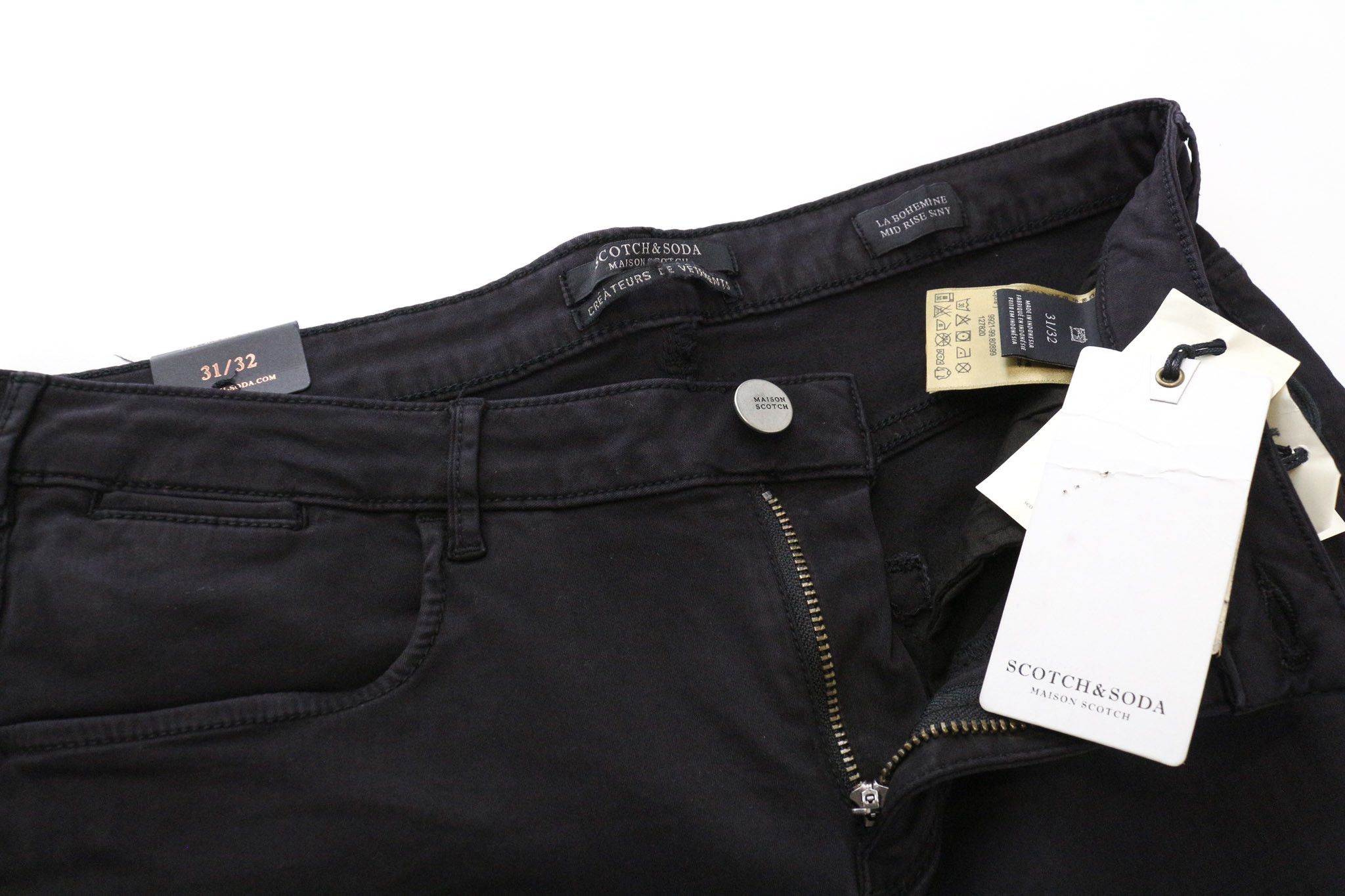 Maison Scotch LA BOHEMIENE W31/L32 Black Skinny Stretch Jeans 75635 Size 31" - 3 Thumbnail