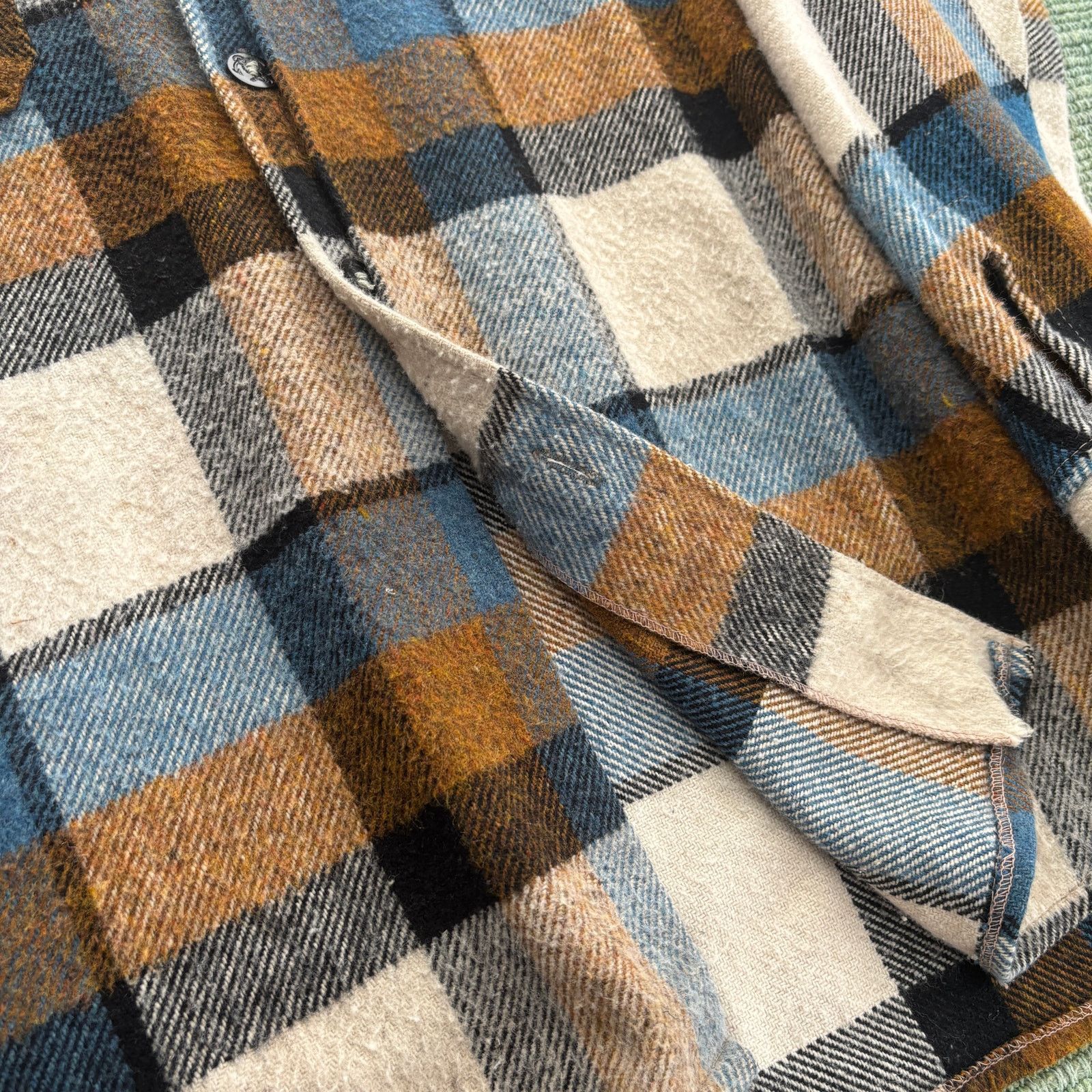 Moncler Grenoble × Vintage True vintage 1960s fuzzy plaid Grenoble brand flannel shirt Size US XL / EU 56 / 4 - 6 Thumbnail