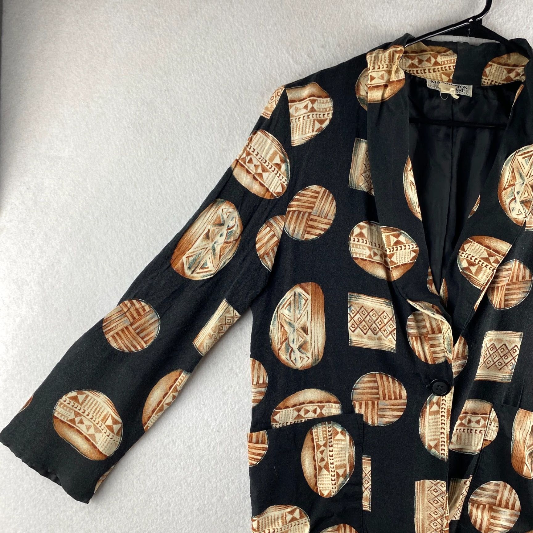 Vintage VINTAGE Kensington Square Blazer Womens Medium M / P Black Blazer Cardigan Made In USA 80s Size M / US 6-8 / IT 42-44 - 3 Thumbnail