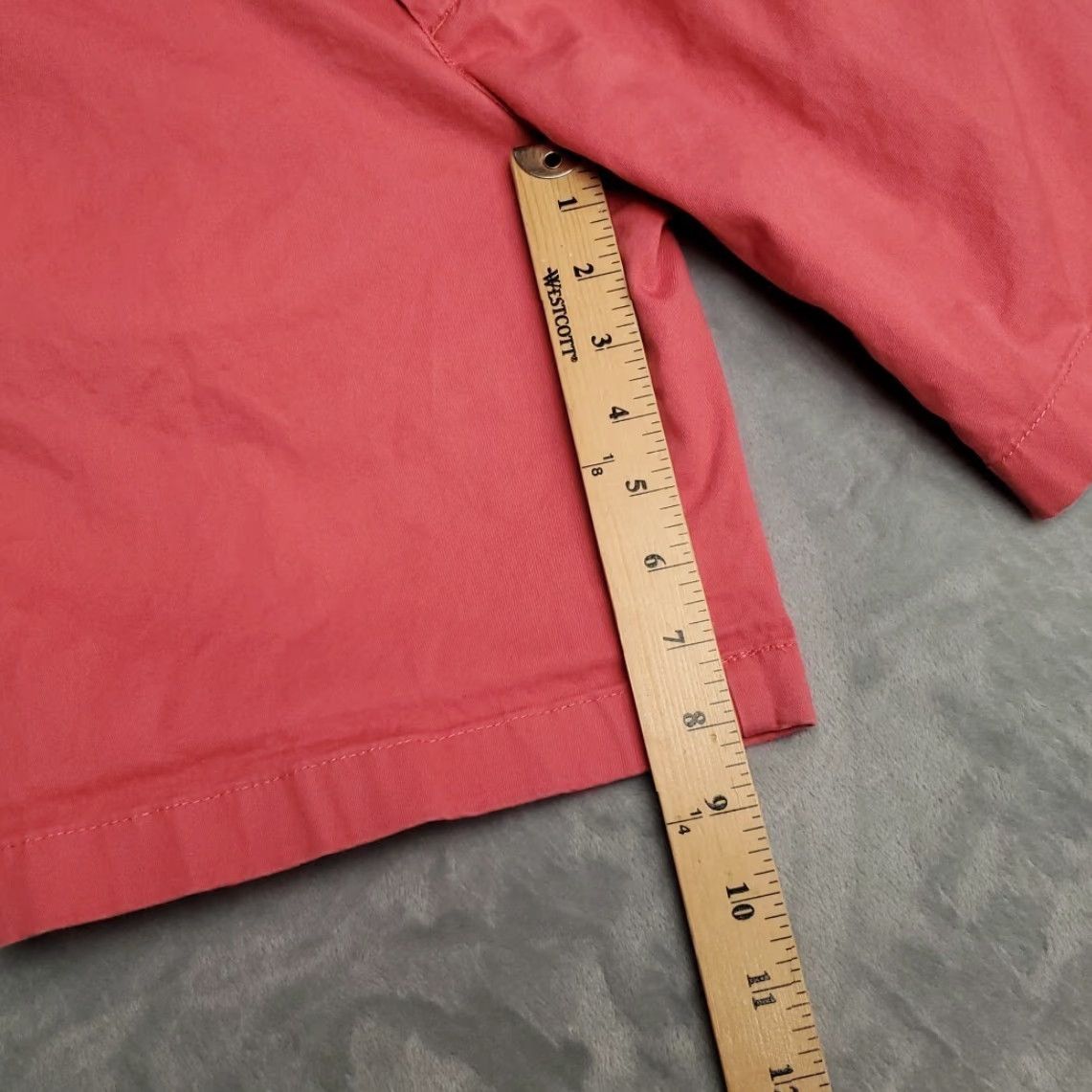 Vineyard Vines Vineyard Vines Shorts Mens 32 Salmon Chino Cotton Blend Casual Outdoor Comfort Pink Solid Front Zip Pocket Mens Size US 32 / EU 48 - 8 Thumbnail