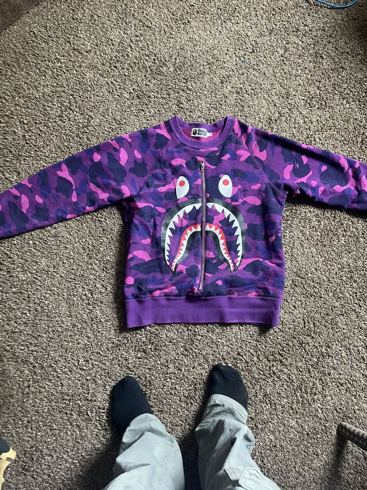 Bape Bape shark crew neck Size US M / EU 48-50 / 2 - 1 Thumbnail